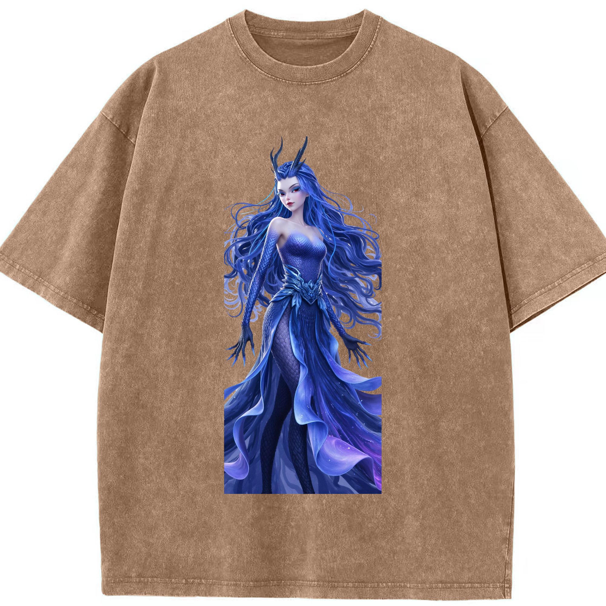 （画像用） Ne Zha 2 ナタ 魔童の大暴れ 綿100% ヴィンテージ風 半袖Tシャツ（フロントプリント）