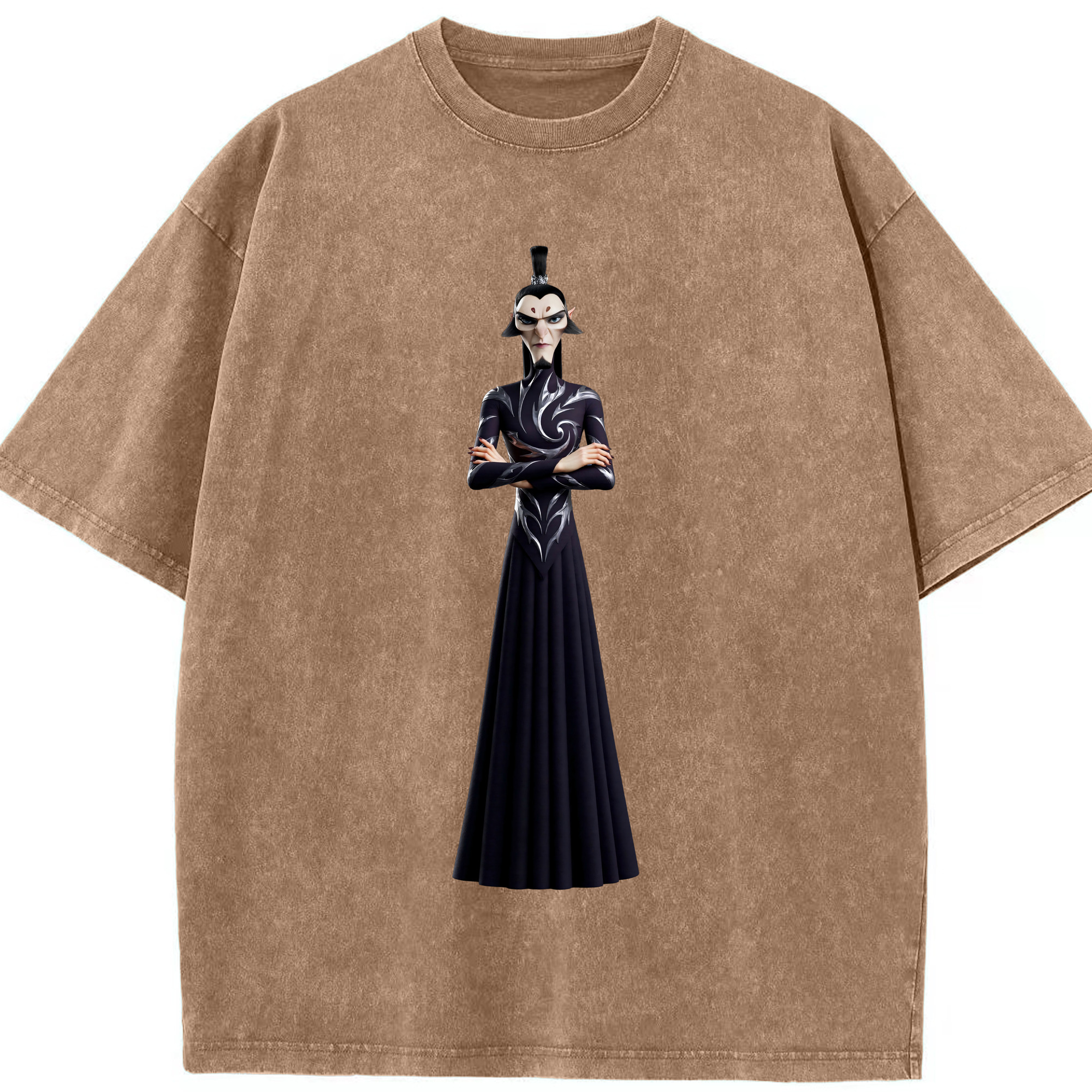 （画像用） Ne Zha 2 ナタ 魔童の大暴れ 綿100% ヴィンテージ風 半袖Tシャツ（フロントプリント）