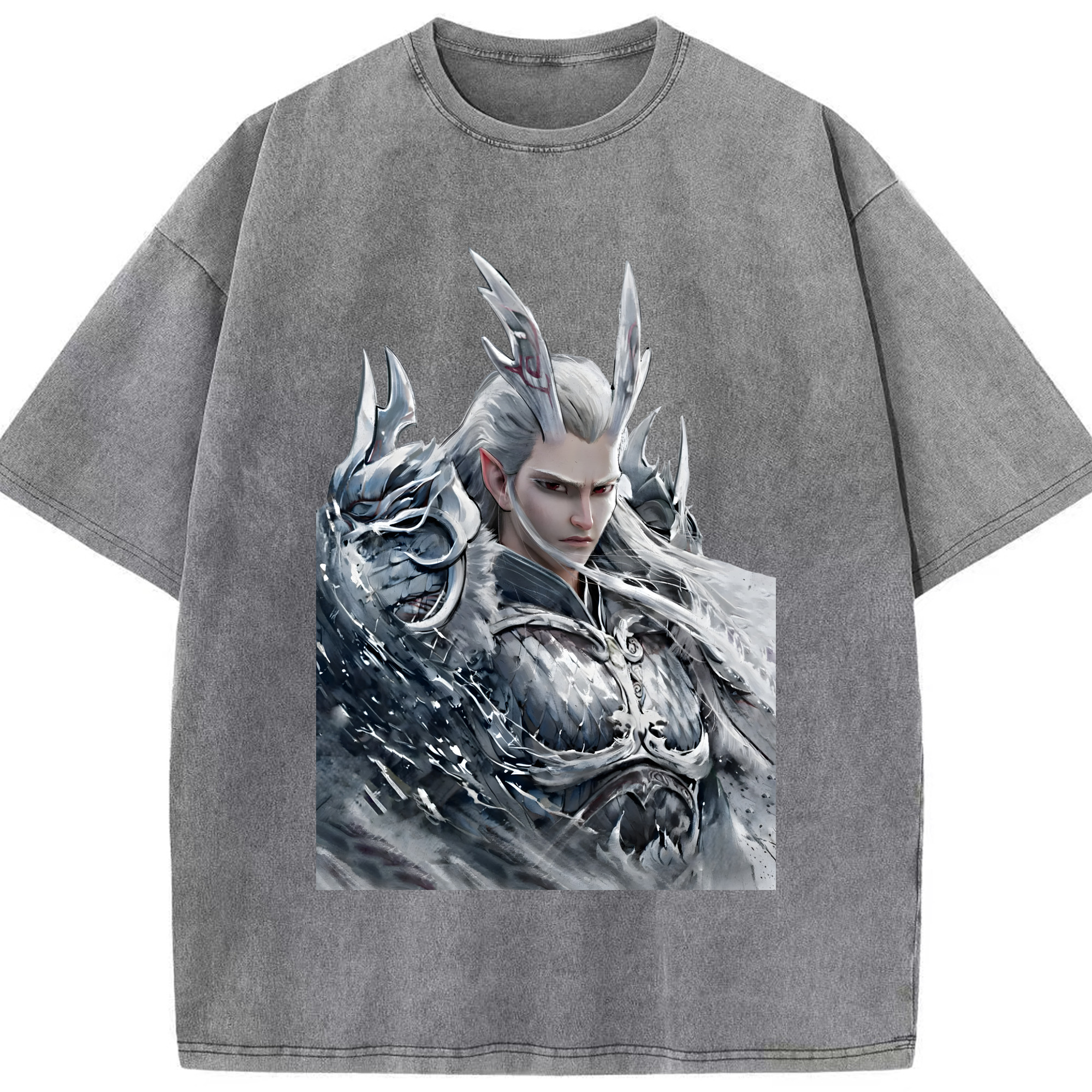 Ne Zha 2 ナタ 魔童の大暴れ 綿100% ヴィンテージ風 半袖Tシャツ（フロントプリント）