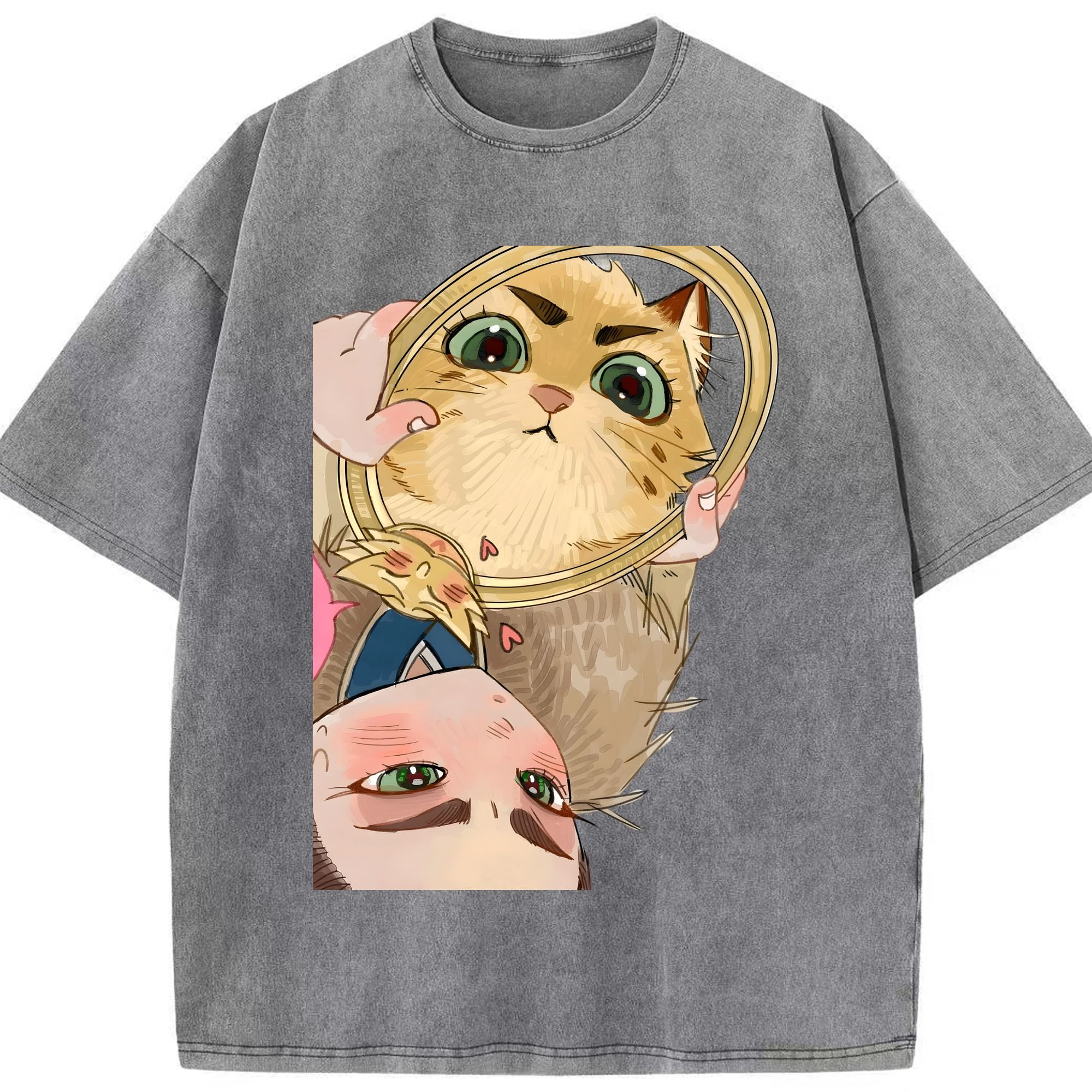 （画像用） Ne Zha 2 ナタ 魔童の大暴れ 綿100% ヴィンテージ風 半袖Tシャツ（フロントプリント）