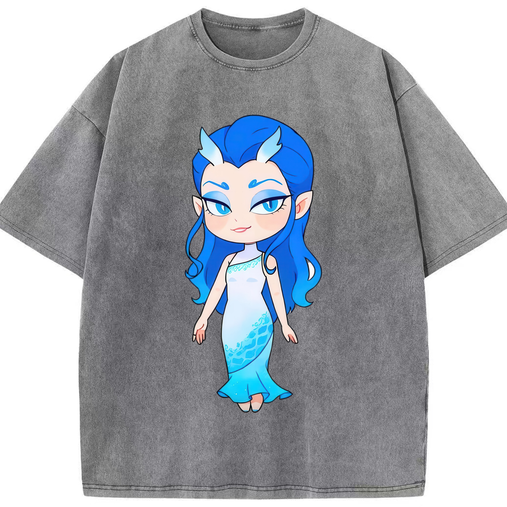（画像用） Ne Zha 2 ナタ 魔童の大暴れ 綿100% ヴィンテージ風 半袖Tシャツ（フロントプリント）