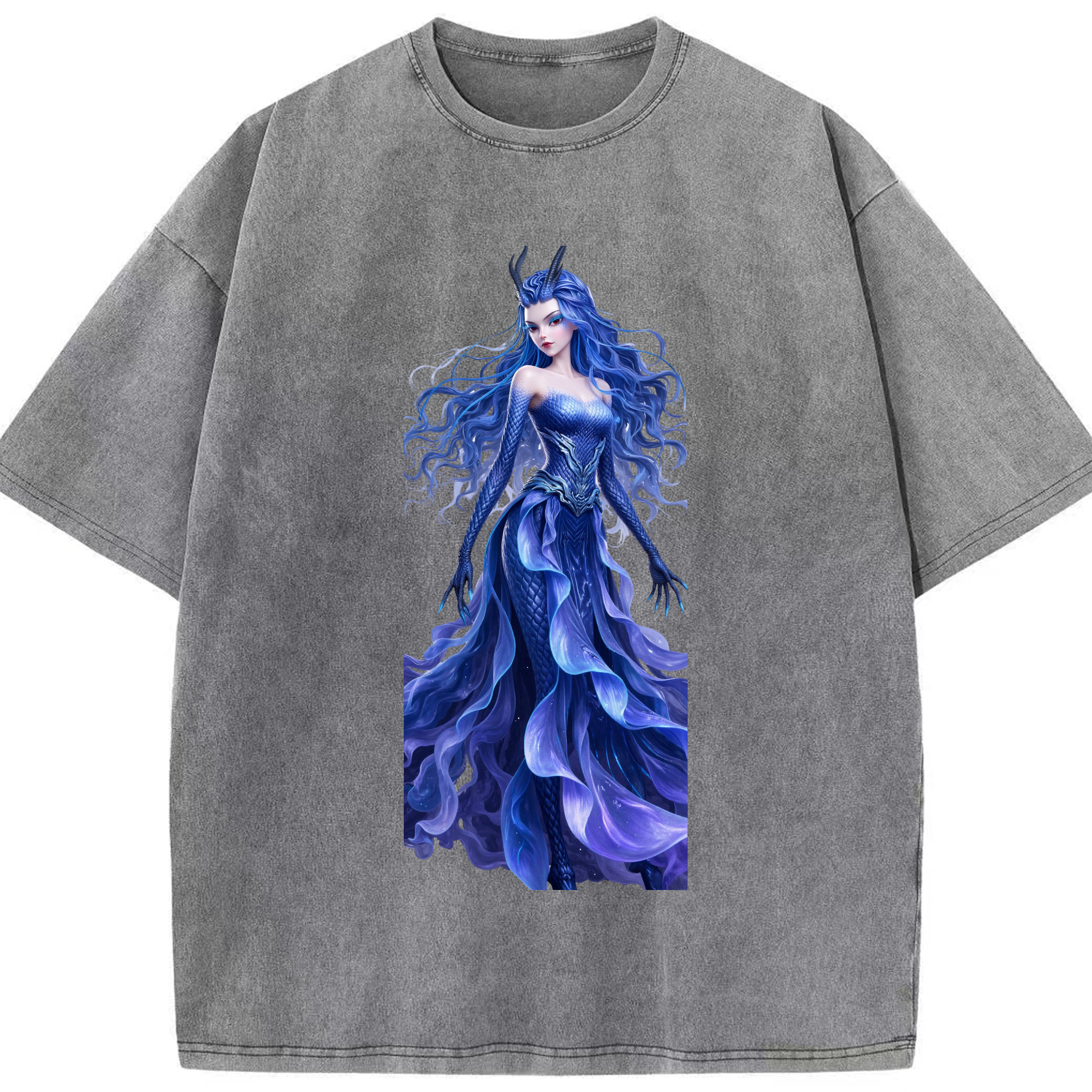 （画像用） Ne Zha 2 ナタ 魔童の大暴れ 綿100% ヴィンテージ風 半袖Tシャツ（フロントプリント）