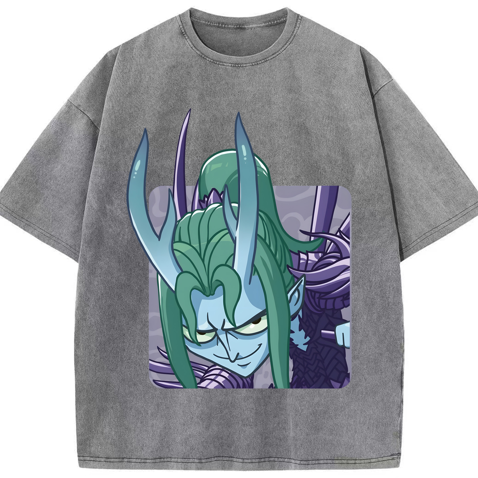 （画像用） Ne Zha 2 ナタ 魔童の大暴れ 綿100% ヴィンテージ風 半袖Tシャツ（フロントプリント）