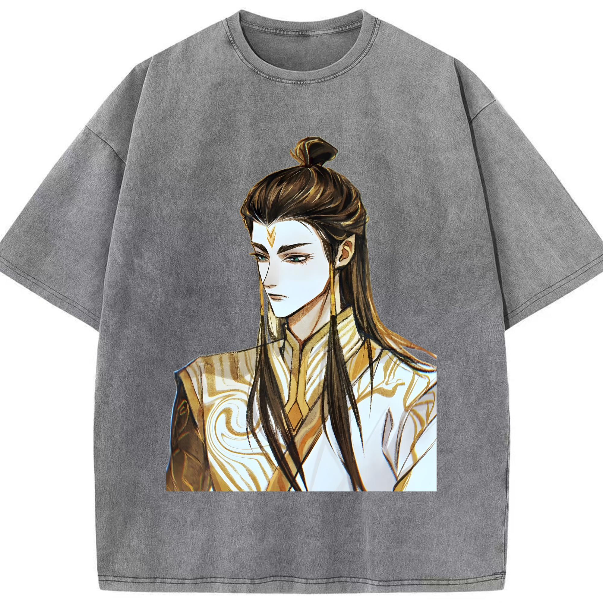 （画像用） Ne Zha 2 ナタ 魔童の大暴れ 綿100% ヴィンテージ風 半袖Tシャツ（フロントプリント）