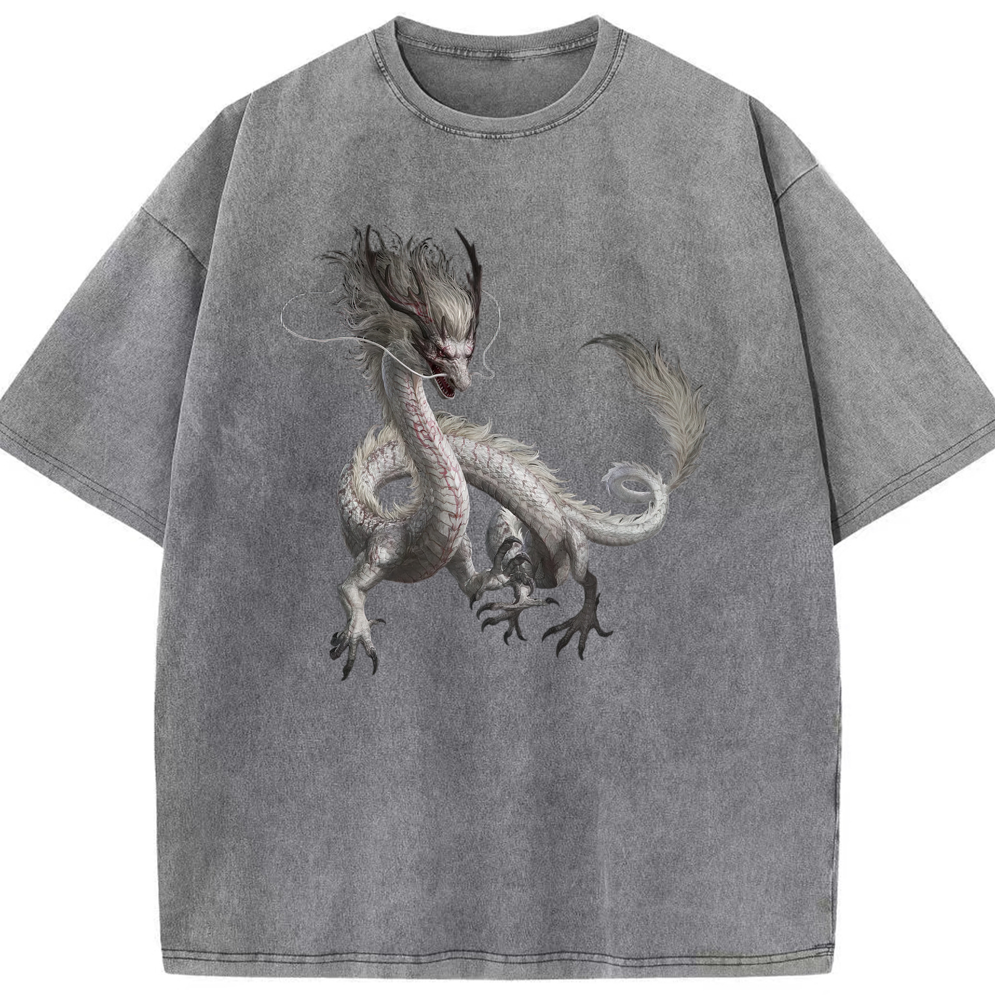 （画像用） Ne Zha 2 ナタ 魔童の大暴れ 綿100% ヴィンテージ風 半袖Tシャツ（フロントプリント）