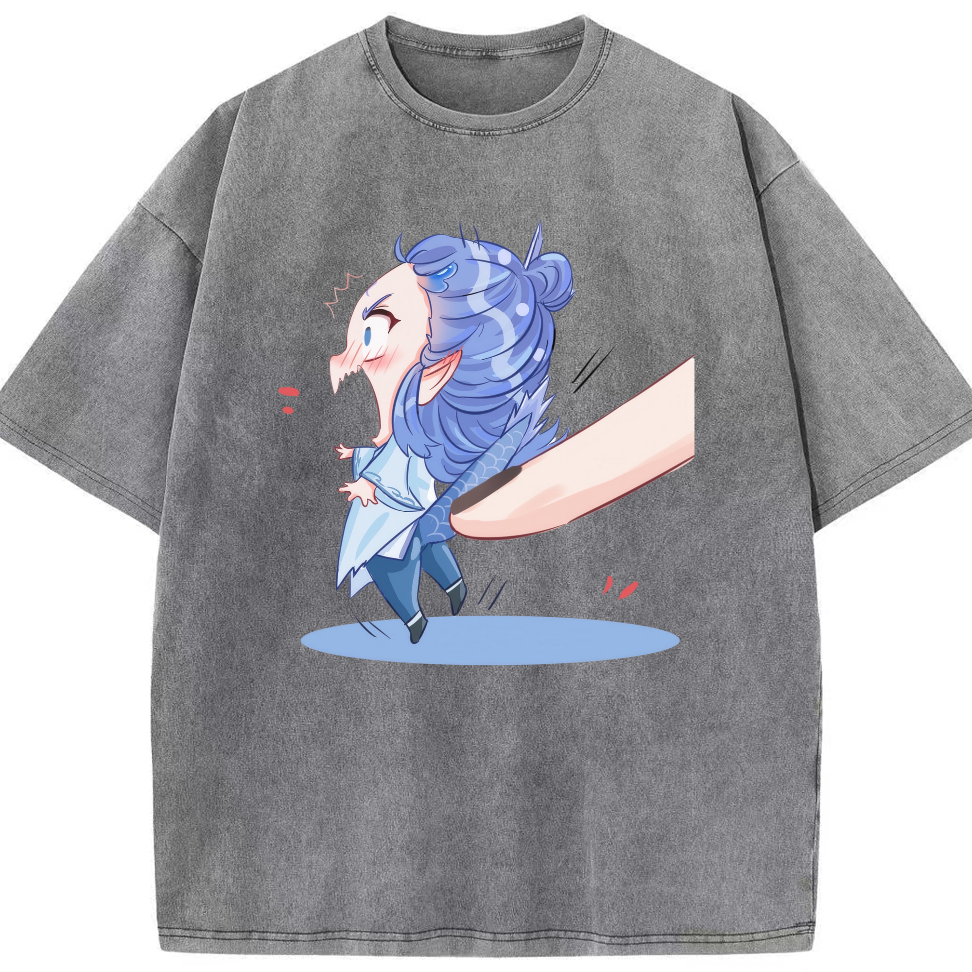 （画像用） Ne Zha 2 ナタ 魔童の大暴れ 綿100% ヴィンテージ風 半袖Tシャツ（フロントプリント）