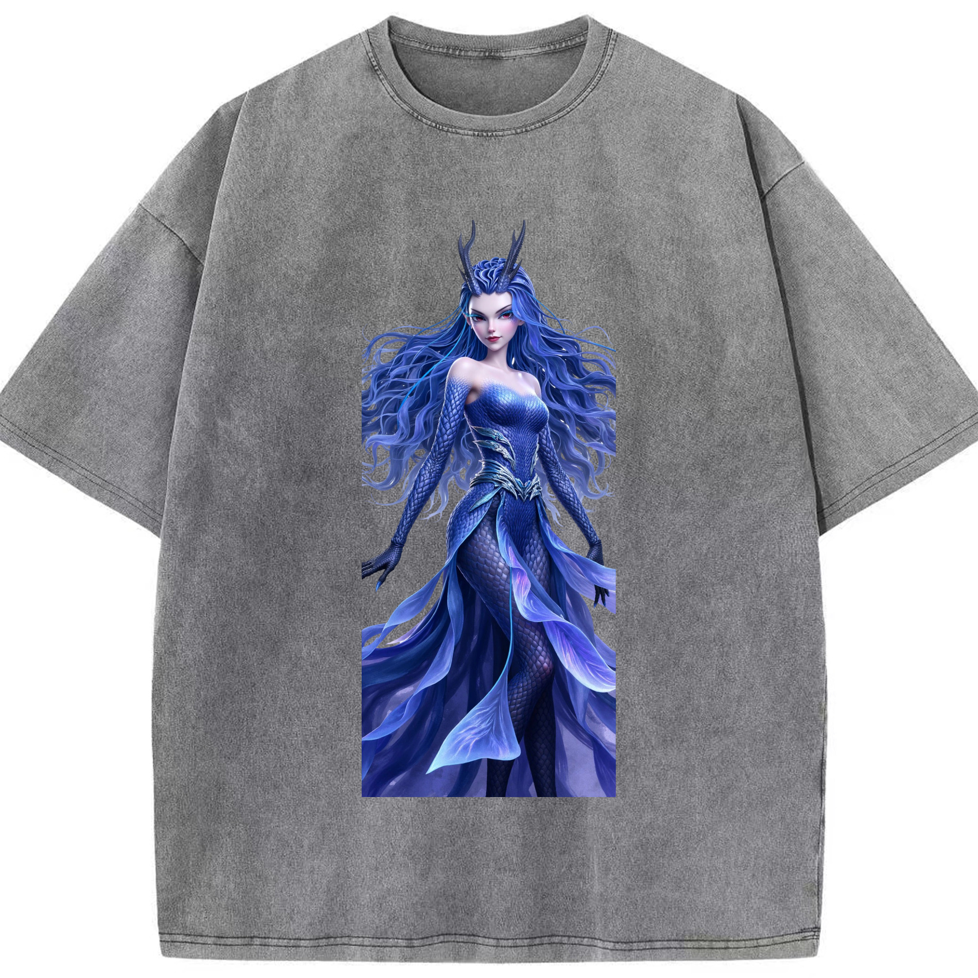 （画像用） Ne Zha 2 ナタ 魔童の大暴れ 綿100% ヴィンテージ風 半袖Tシャツ（フロントプリント）