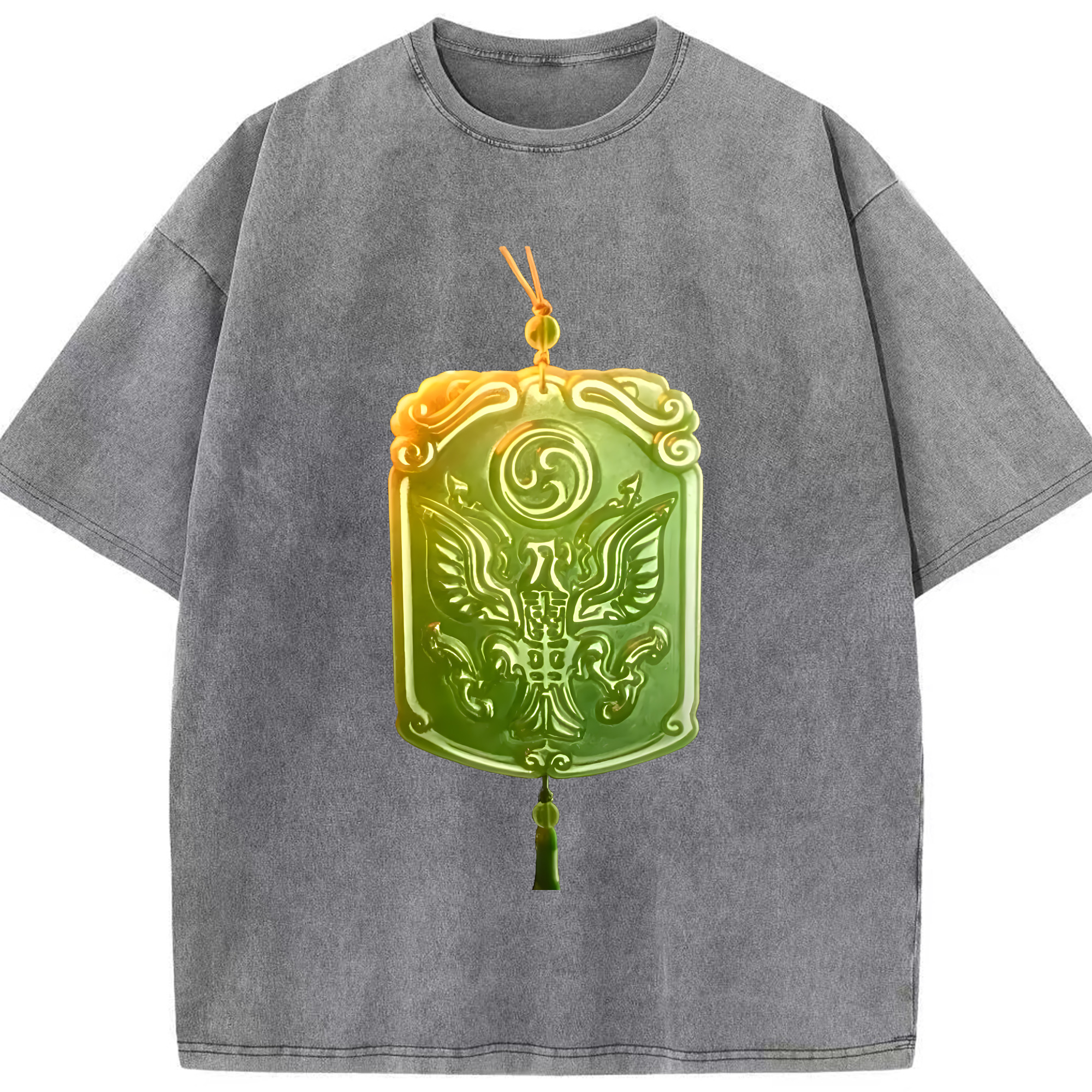 （画像用） Ne Zha 2 ナタ 魔童の大暴れ 綿100% ヴィンテージ風 半袖Tシャツ（フロントプリント）