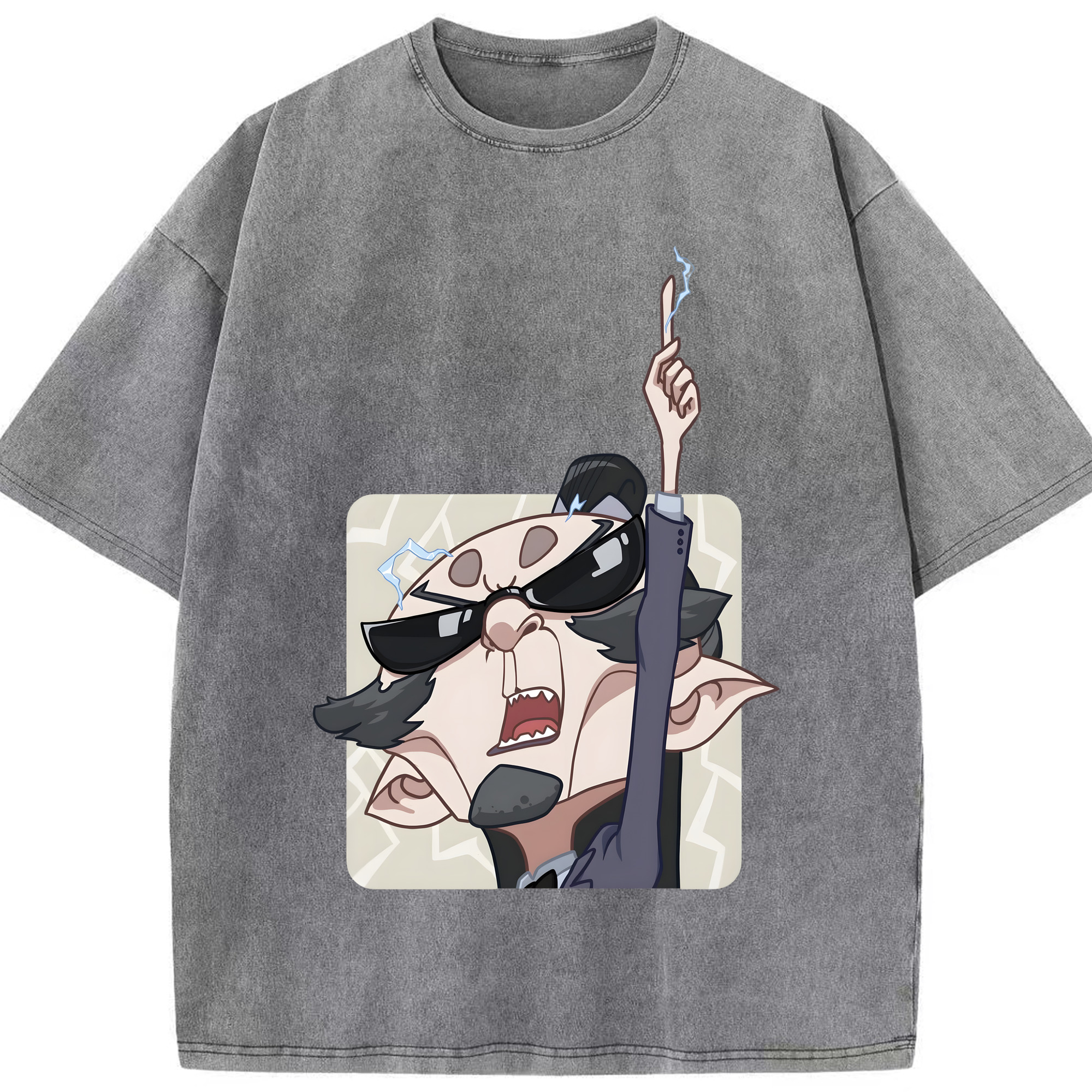 （画像用） Ne Zha 2 ナタ 魔童の大暴れ 綿100% ヴィンテージ風 半袖Tシャツ（フロントプリント）