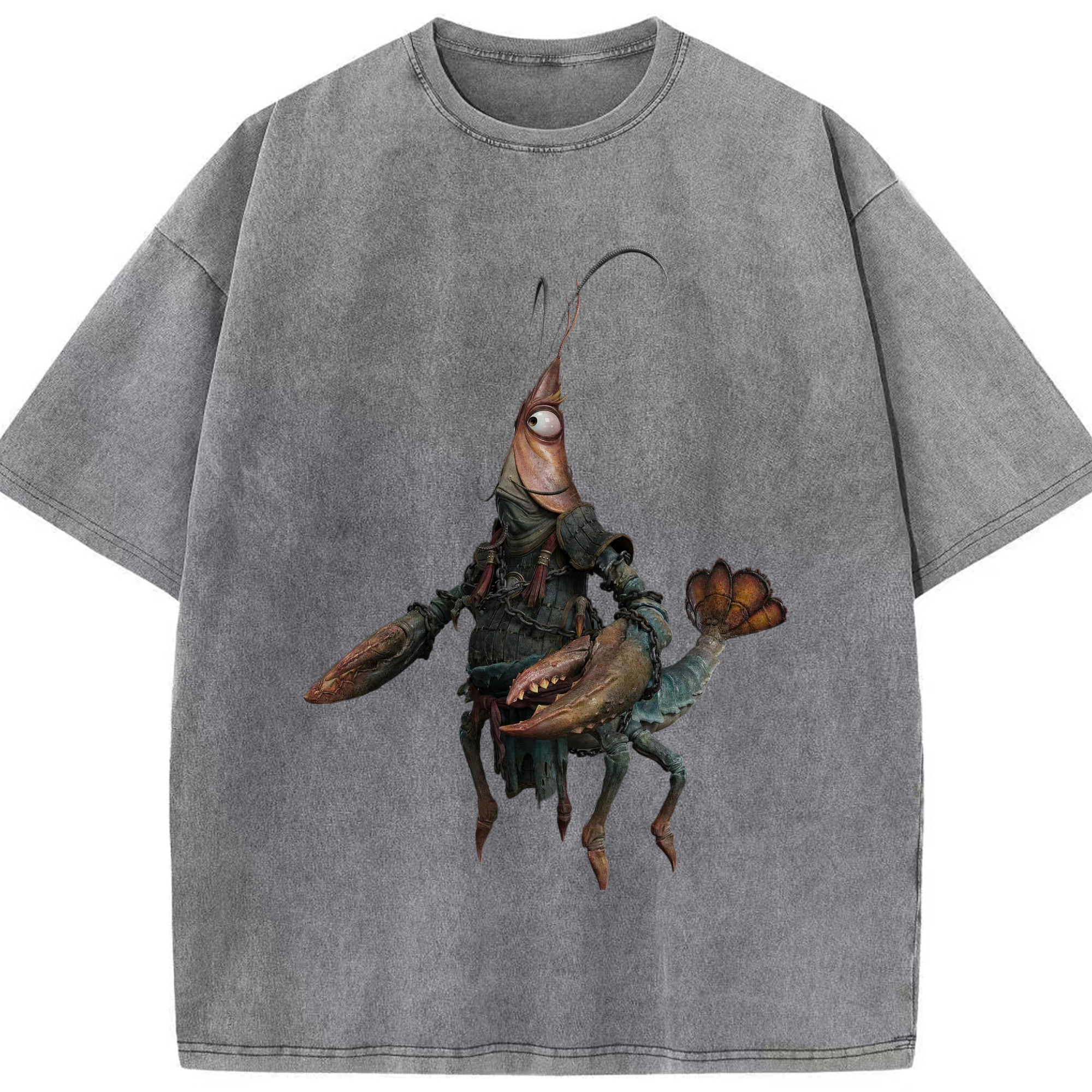（画像用） Ne Zha 2 ナタ 魔童の大暴れ 綿100% ヴィンテージ風 半袖Tシャツ（フロントプリント）