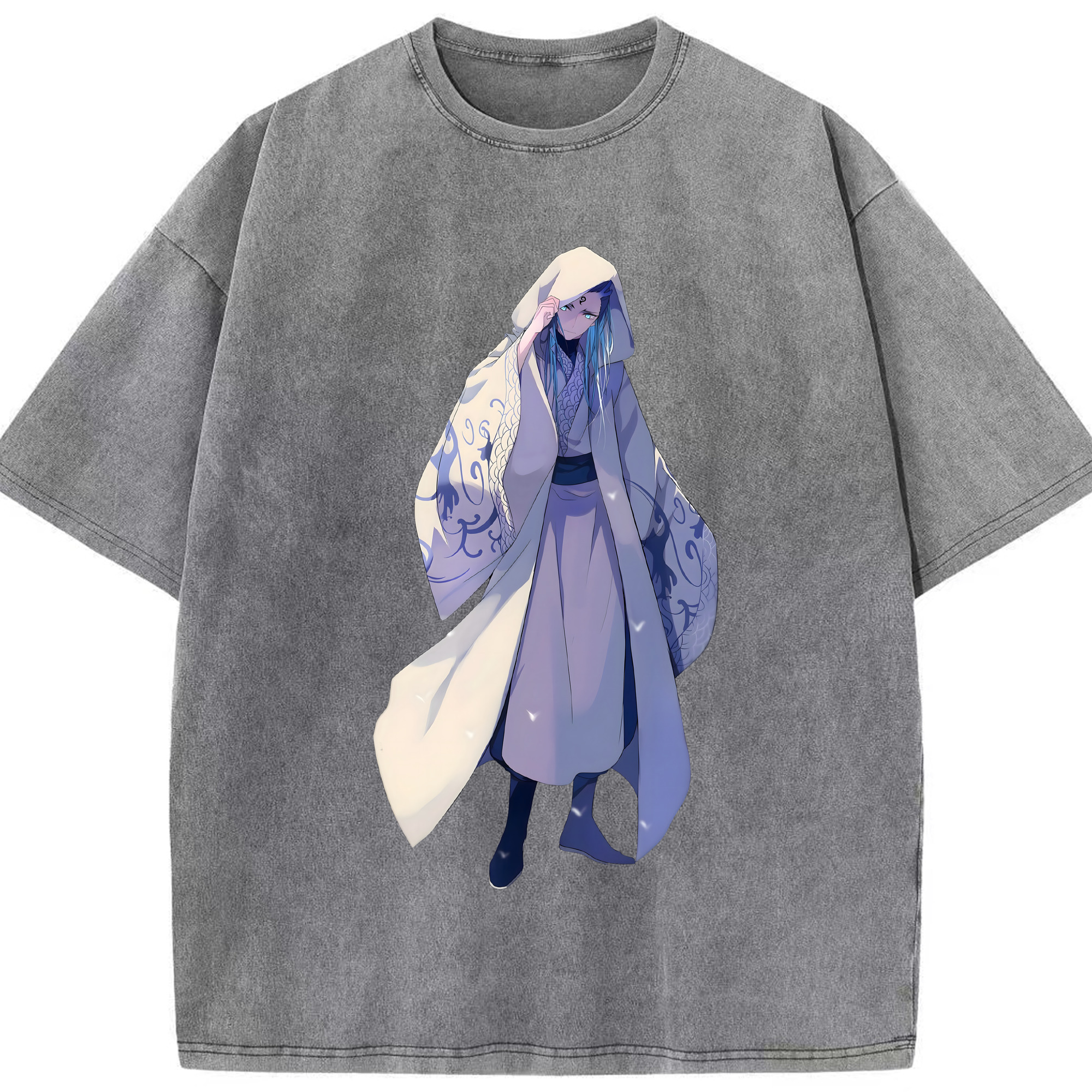 （画像用） Ne Zha 2 ナタ 魔童の大暴れ 綿100% ヴィンテージ風 半袖Tシャツ（フロントプリント）