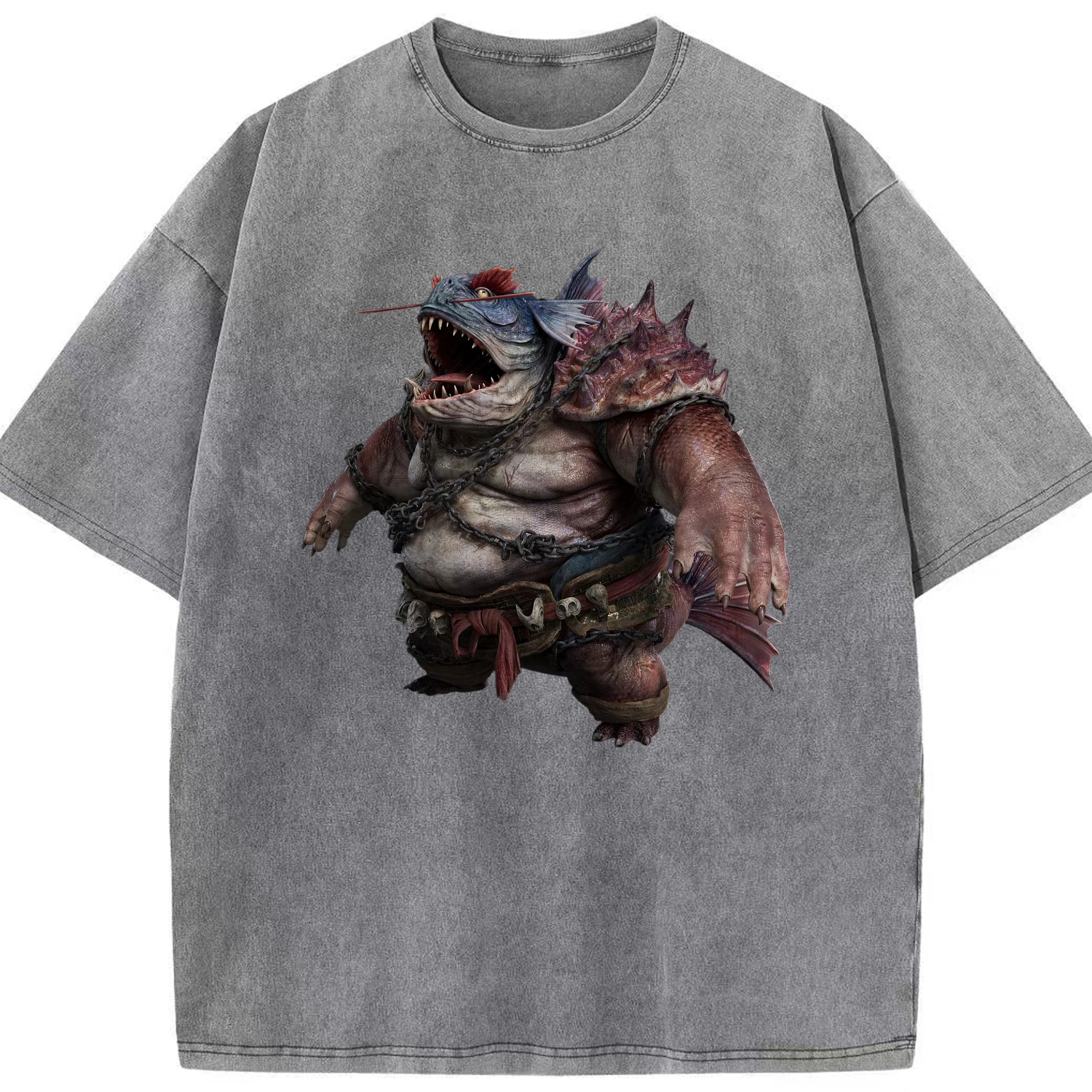 （画像用） Ne Zha 2 ナタ 魔童の大暴れ 綿100% ヴィンテージ風 半袖Tシャツ（フロントプリント）