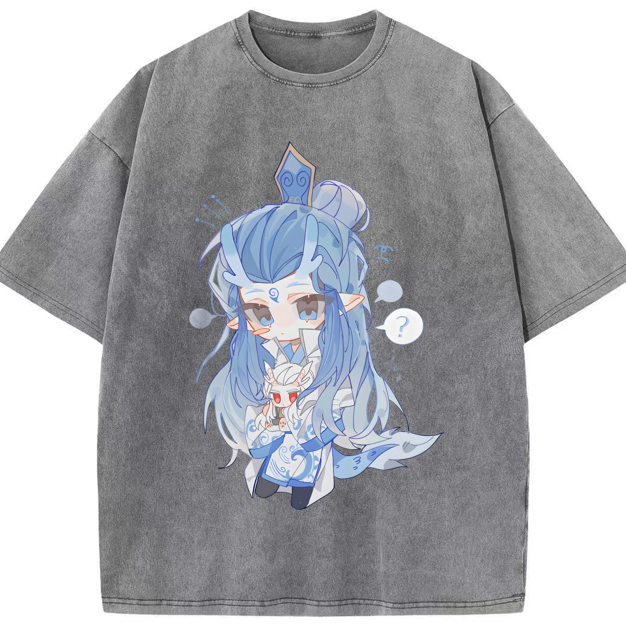 （画像用） Ne Zha 2 ナタ 魔童の大暴れ 綿100% ヴィンテージ風 半袖Tシャツ（フロントプリント）