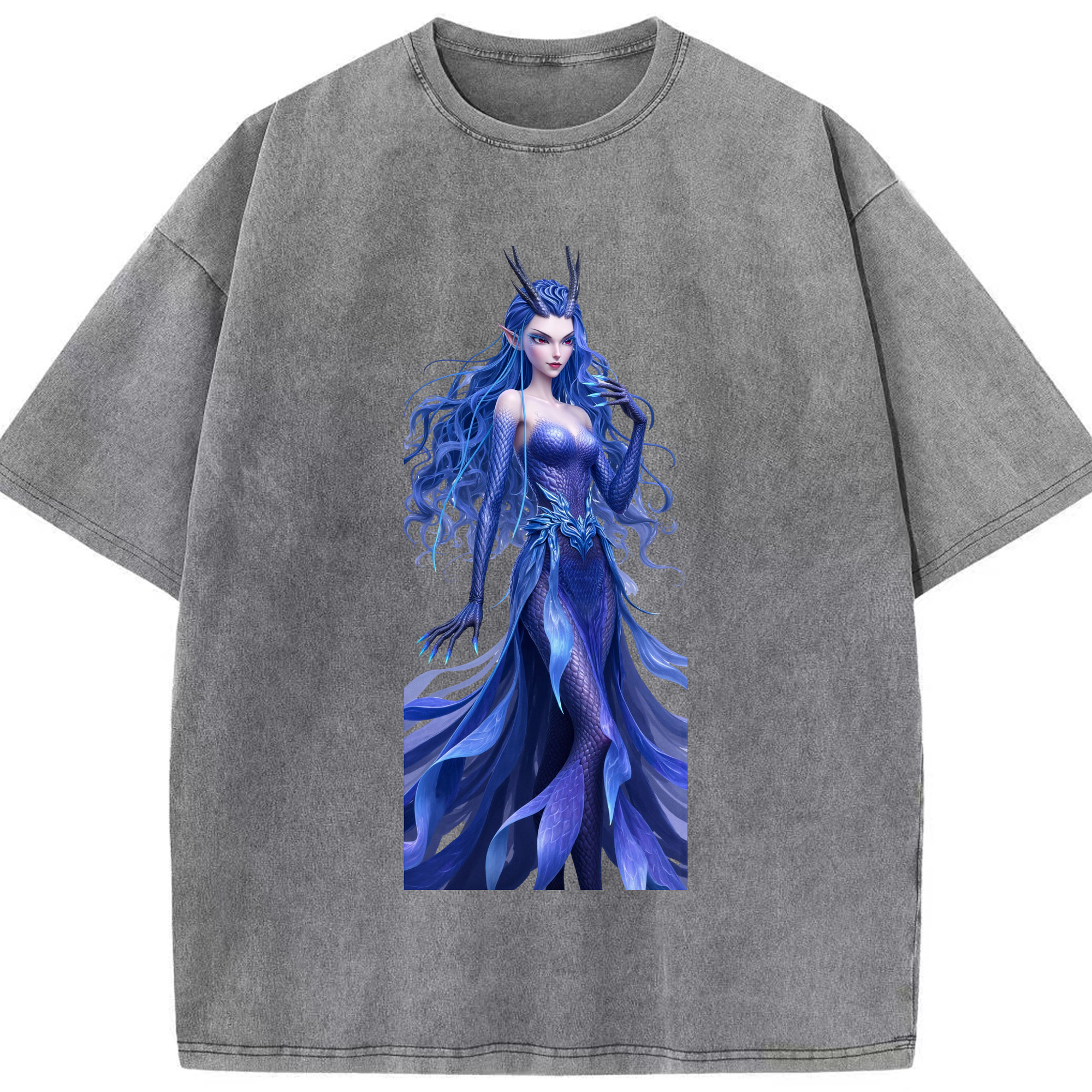 （画像用） Ne Zha 2 ナタ 魔童の大暴れ 綿100% ヴィンテージ風 半袖Tシャツ（フロントプリント）