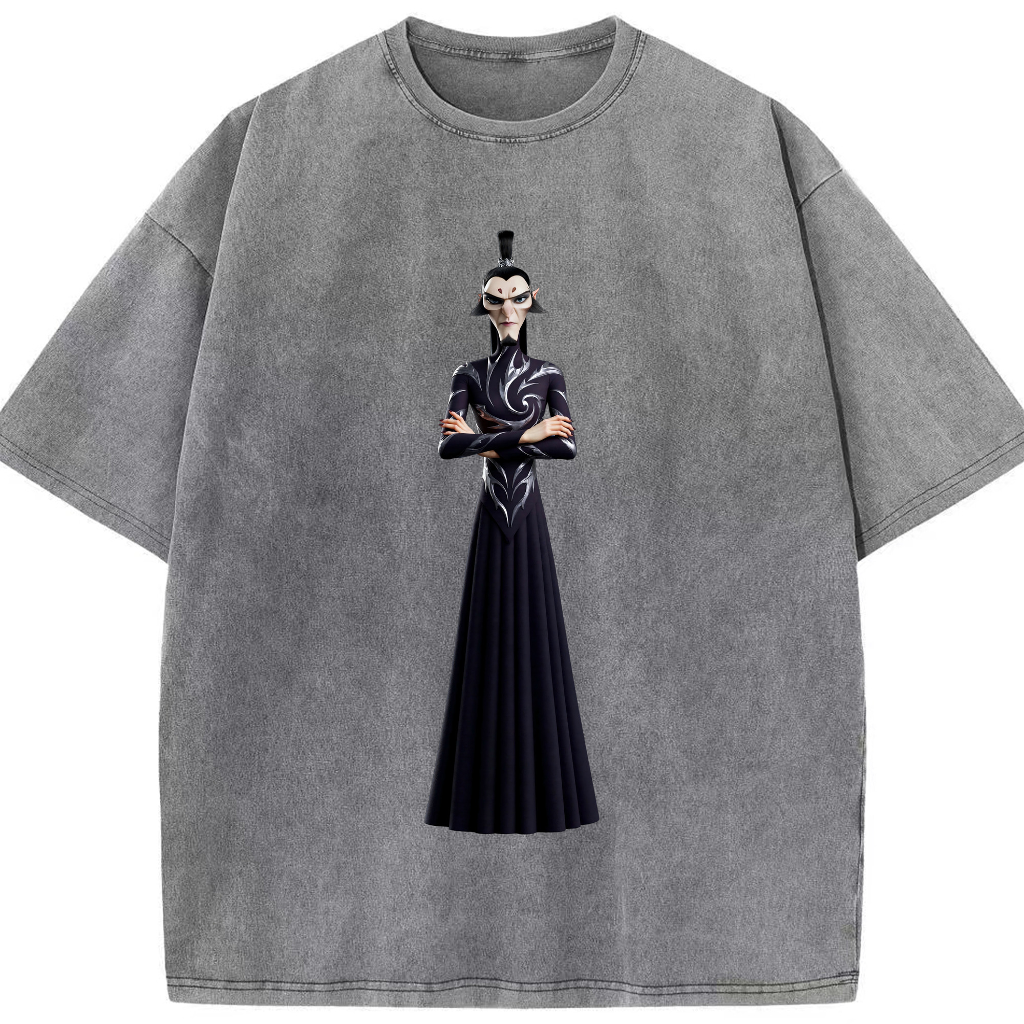 （画像用） Ne Zha 2 ナタ 魔童の大暴れ 綿100% ヴィンテージ風 半袖Tシャツ（フロントプリント）