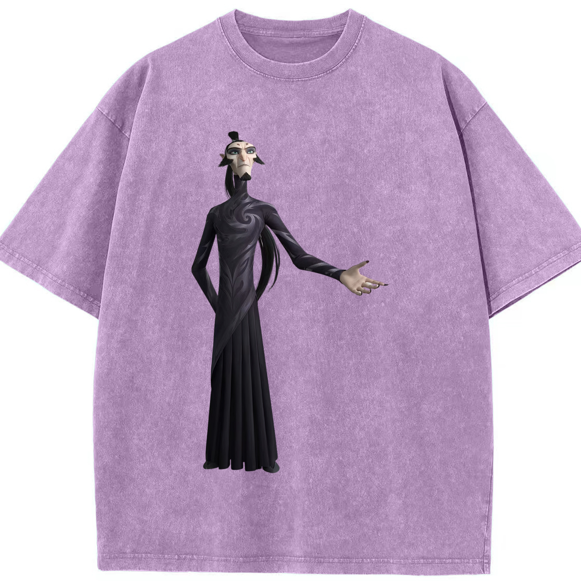 （画像用） Ne Zha 2 ナタ 魔童の大暴れ 綿100% ヴィンテージ風 半袖Tシャツ（フロントプリント）