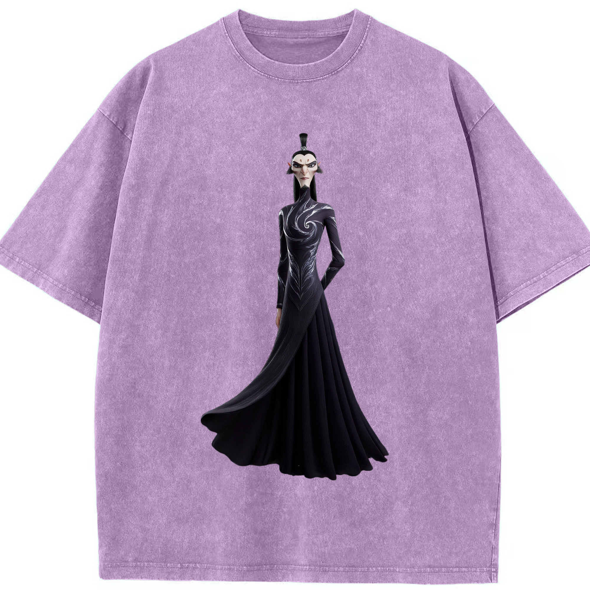 （画像用） Ne Zha 2 ナタ 魔童の大暴れ 綿100% ヴィンテージ風 半袖Tシャツ（フロントプリント）