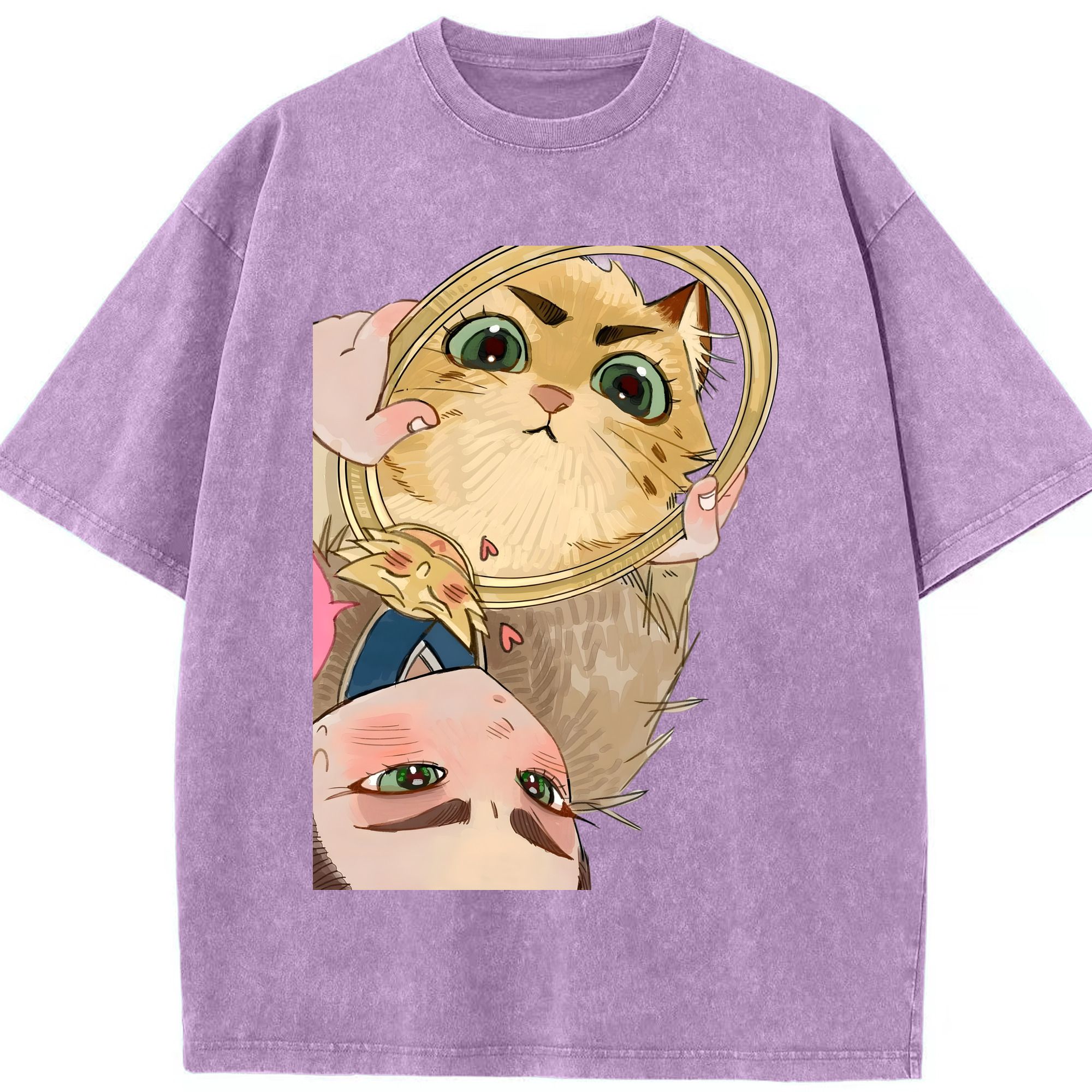 （画像用） Ne Zha 2 ナタ 魔童の大暴れ 綿100% ヴィンテージ風 半袖Tシャツ（フロントプリント）