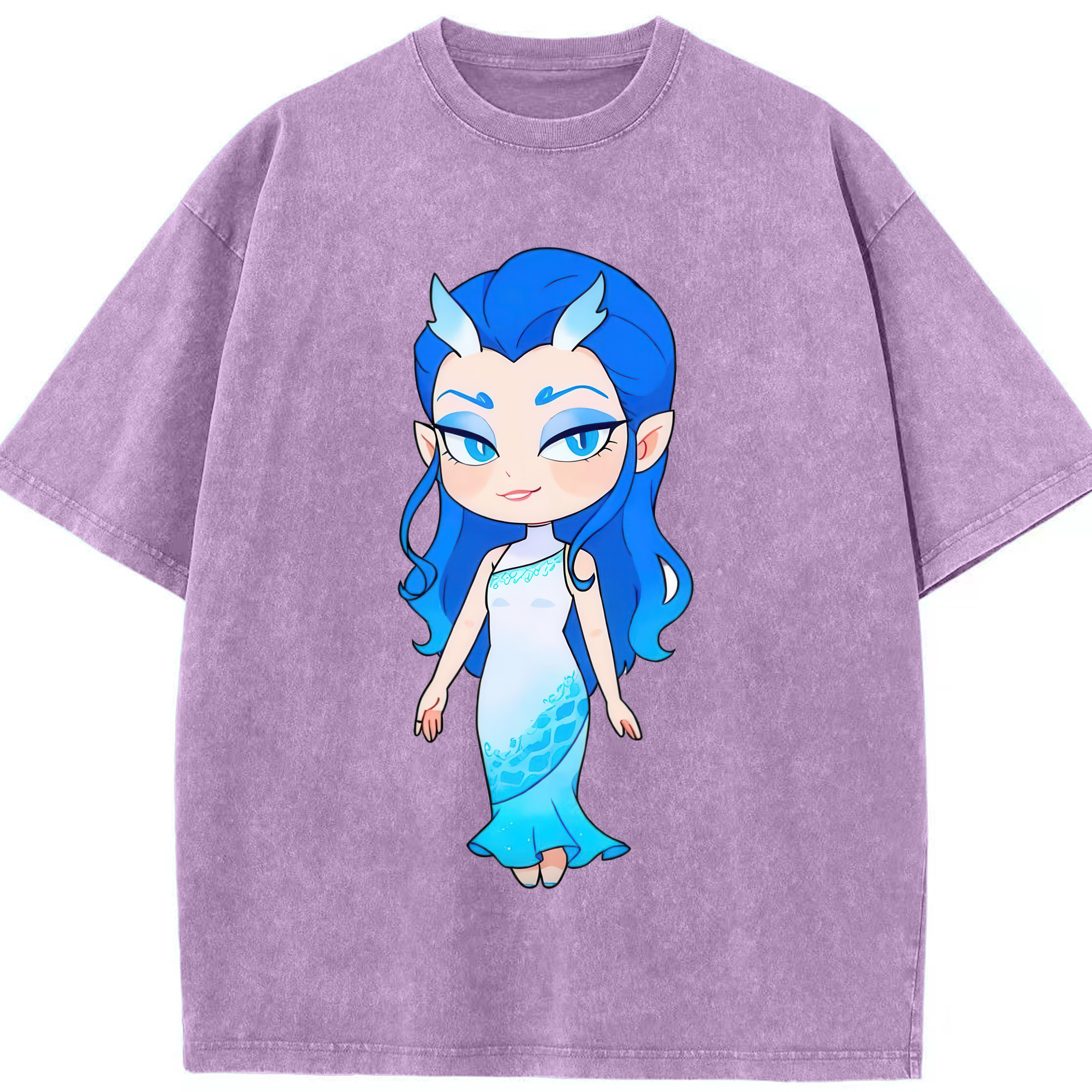 （画像用） Ne Zha 2 ナタ 魔童の大暴れ 綿100% ヴィンテージ風 半袖Tシャツ（フロントプリント）