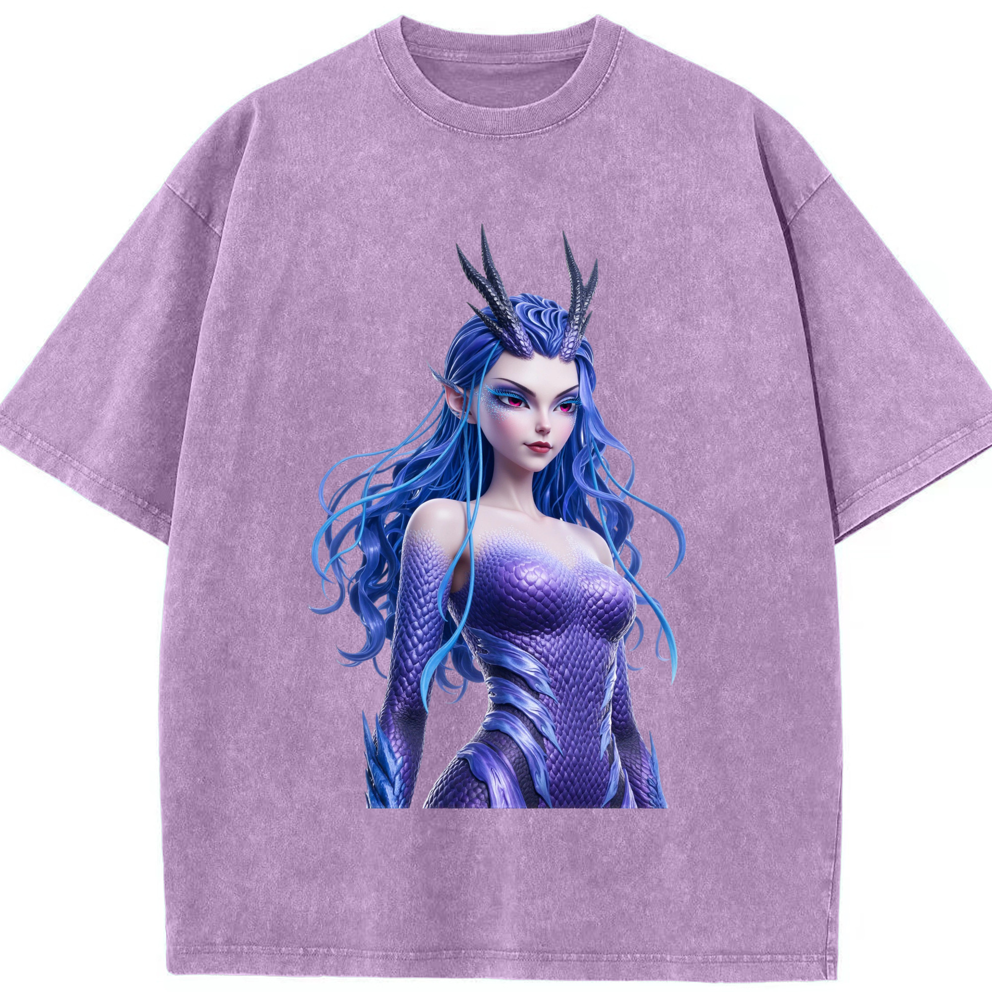 （画像用） Ne Zha 2 ナタ 魔童の大暴れ 綿100% ヴィンテージ風 半袖Tシャツ（フロントプリント）