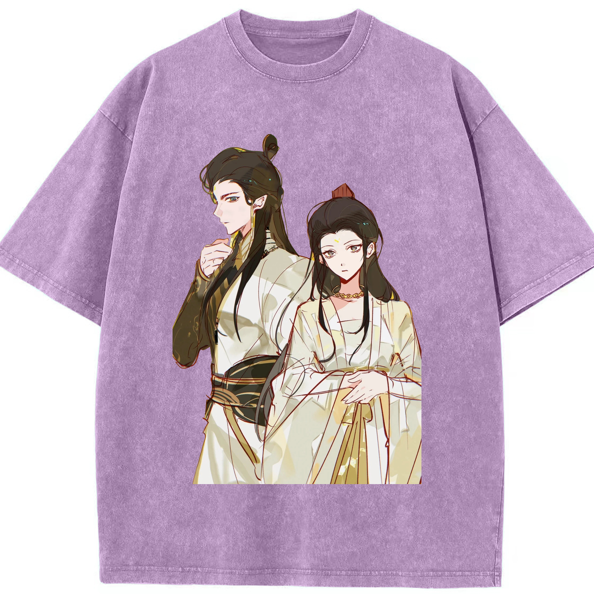 （画像用） Ne Zha 2 ナタ 魔童の大暴れ 綿100% ヴィンテージ風 半袖Tシャツ（フロントプリント）