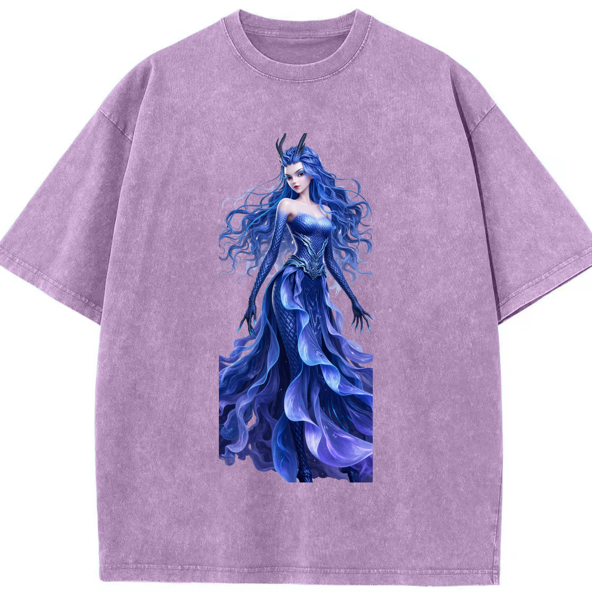 （画像用） Ne Zha 2 ナタ 魔童の大暴れ 綿100% ヴィンテージ風 半袖Tシャツ（フロントプリント）