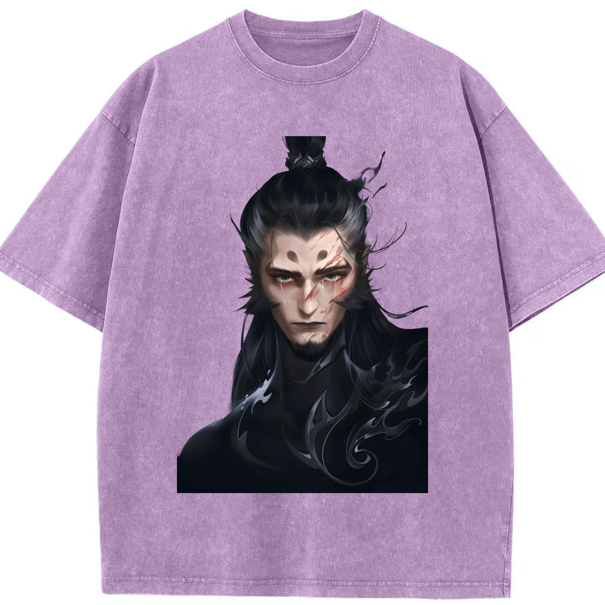 （画像用） Ne Zha 2 ナタ 魔童の大暴れ 綿100% ヴィンテージ風 半袖Tシャツ（フロントプリント）