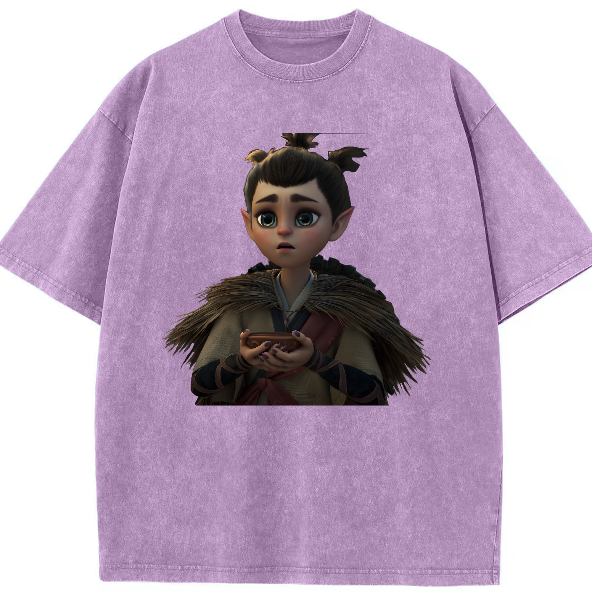 （画像用） Ne Zha 2 ナタ 魔童の大暴れ 綿100% ヴィンテージ風 半袖Tシャツ（フロントプリント）