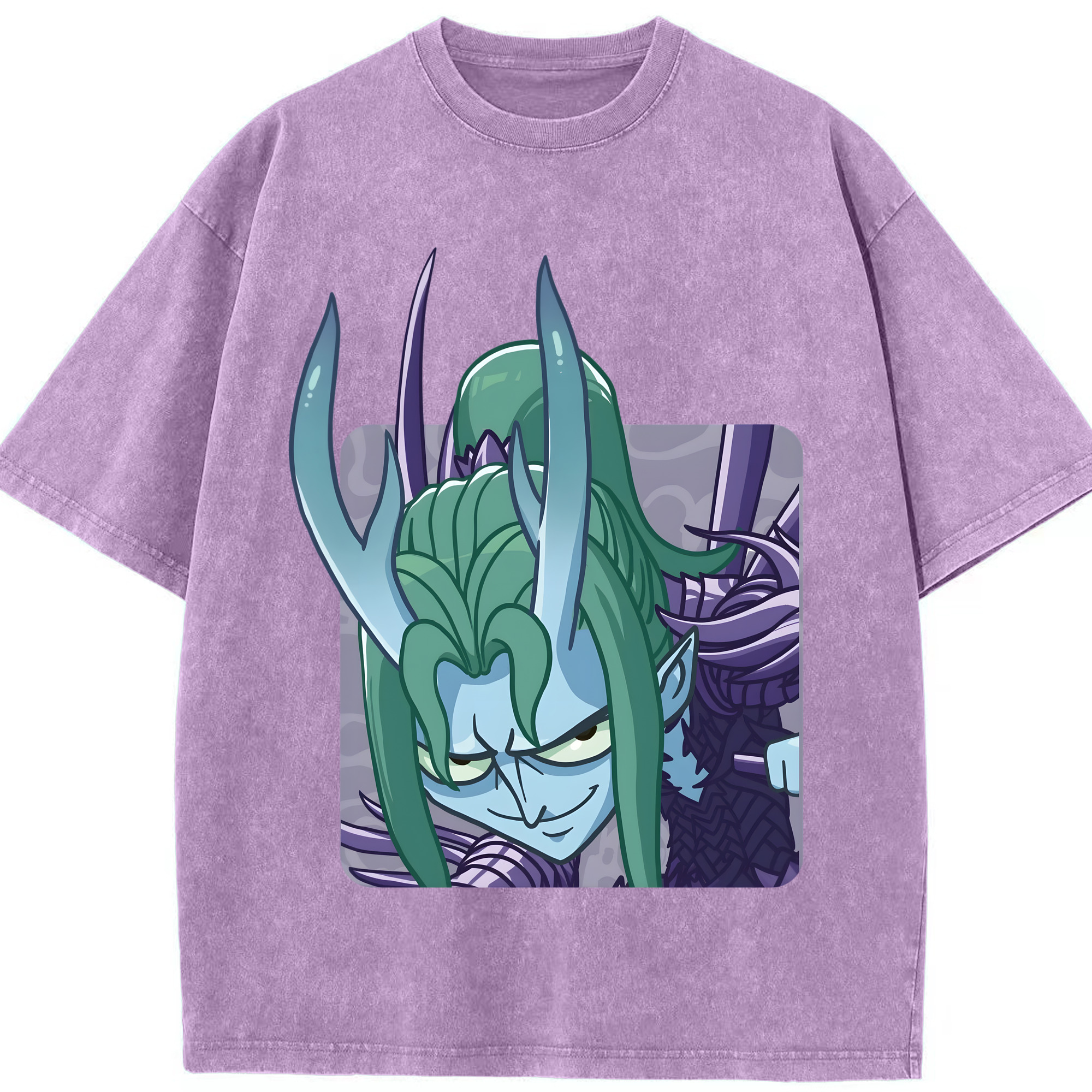 （画像用） Ne Zha 2 ナタ 魔童の大暴れ 綿100% ヴィンテージ風 半袖Tシャツ（フロントプリント）