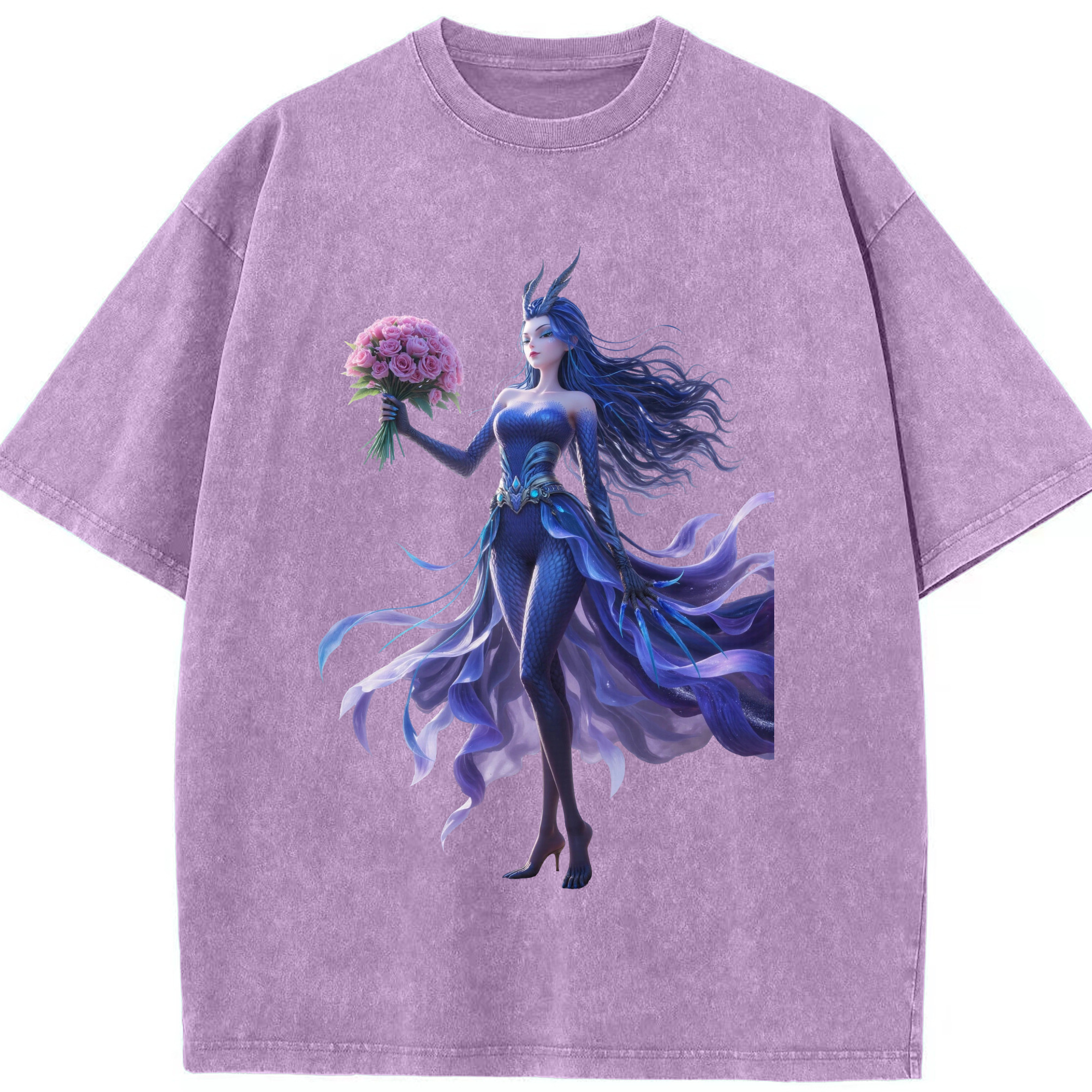 （画像用） Ne Zha 2 ナタ 魔童の大暴れ 綿100% ヴィンテージ風 半袖Tシャツ（フロントプリント）