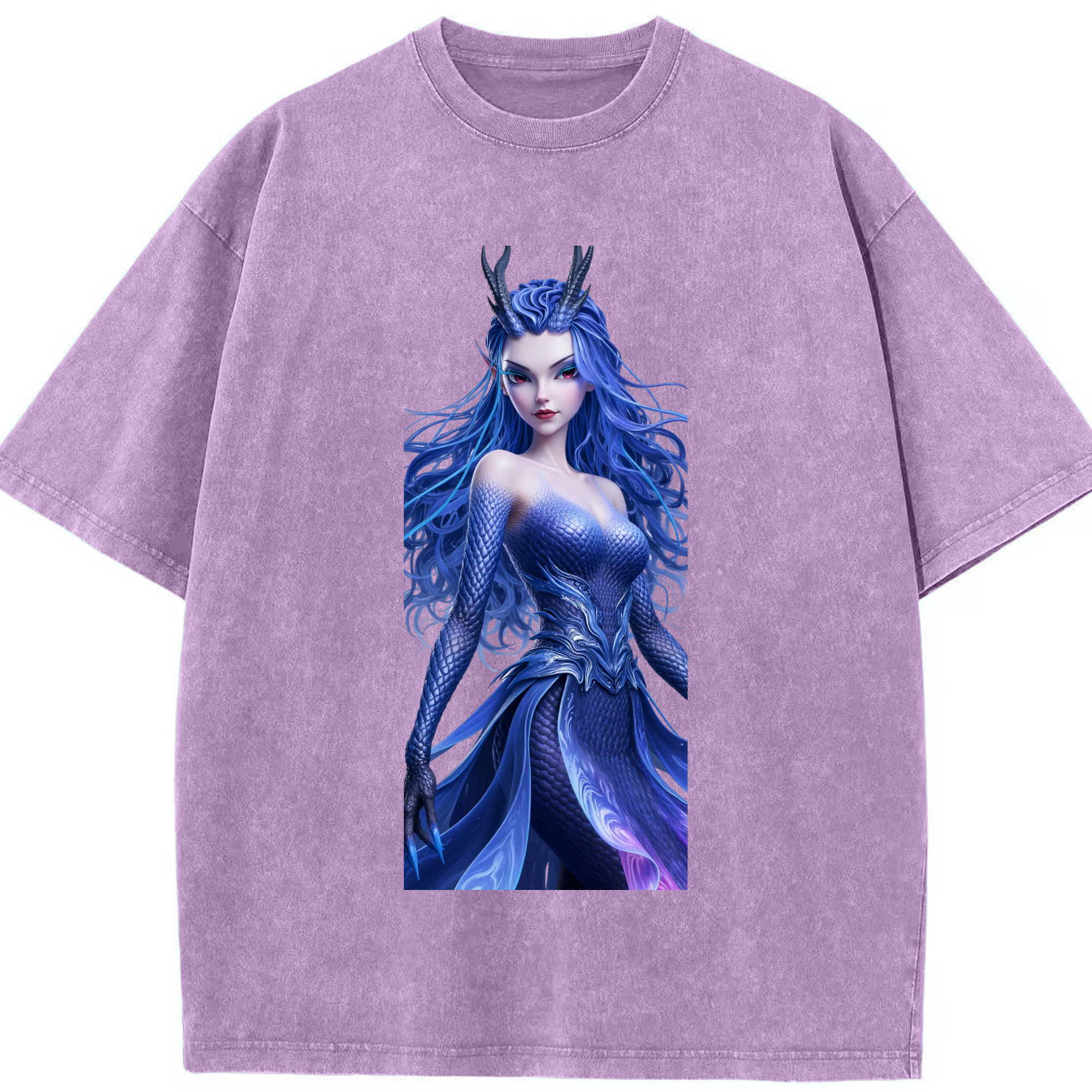 （画像用） Ne Zha 2 ナタ 魔童の大暴れ 綿100% ヴィンテージ風 半袖Tシャツ（フロントプリント）