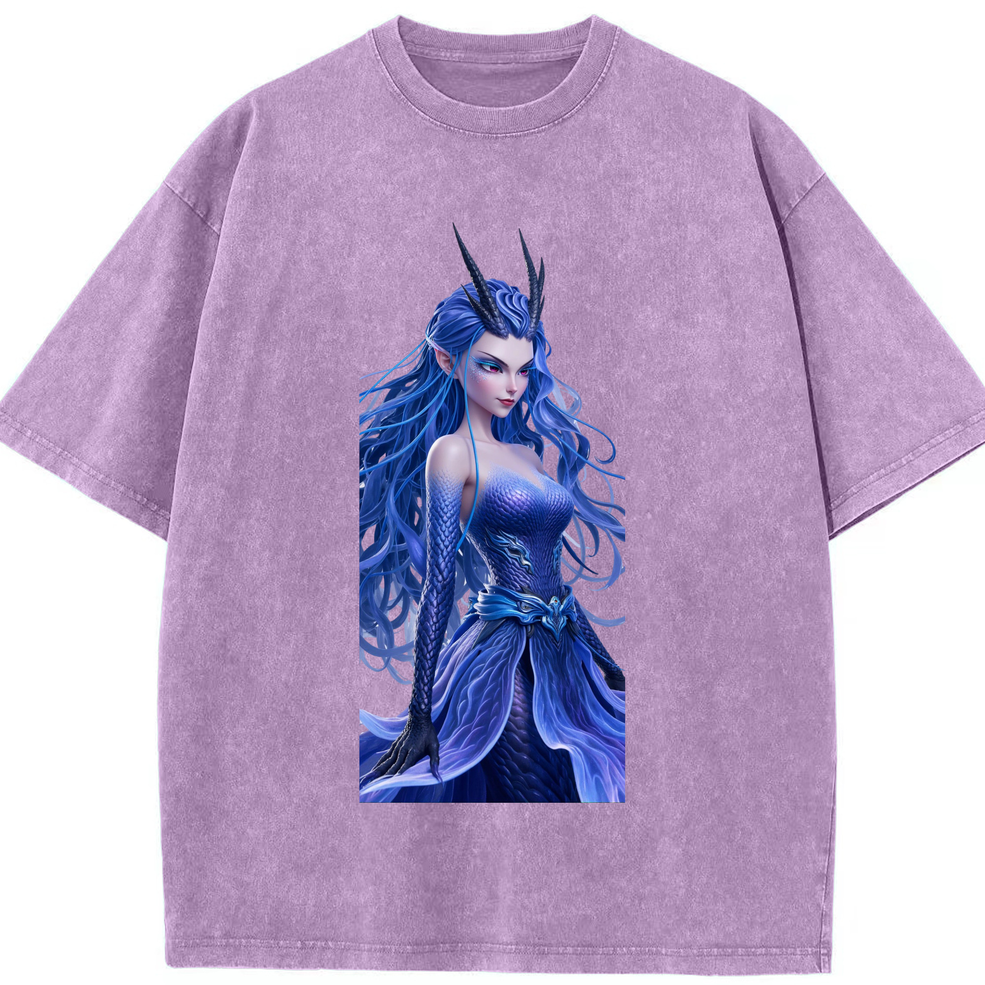 （画像用） Ne Zha 2 ナタ 魔童の大暴れ 綿100% ヴィンテージ風 半袖Tシャツ（フロントプリント）