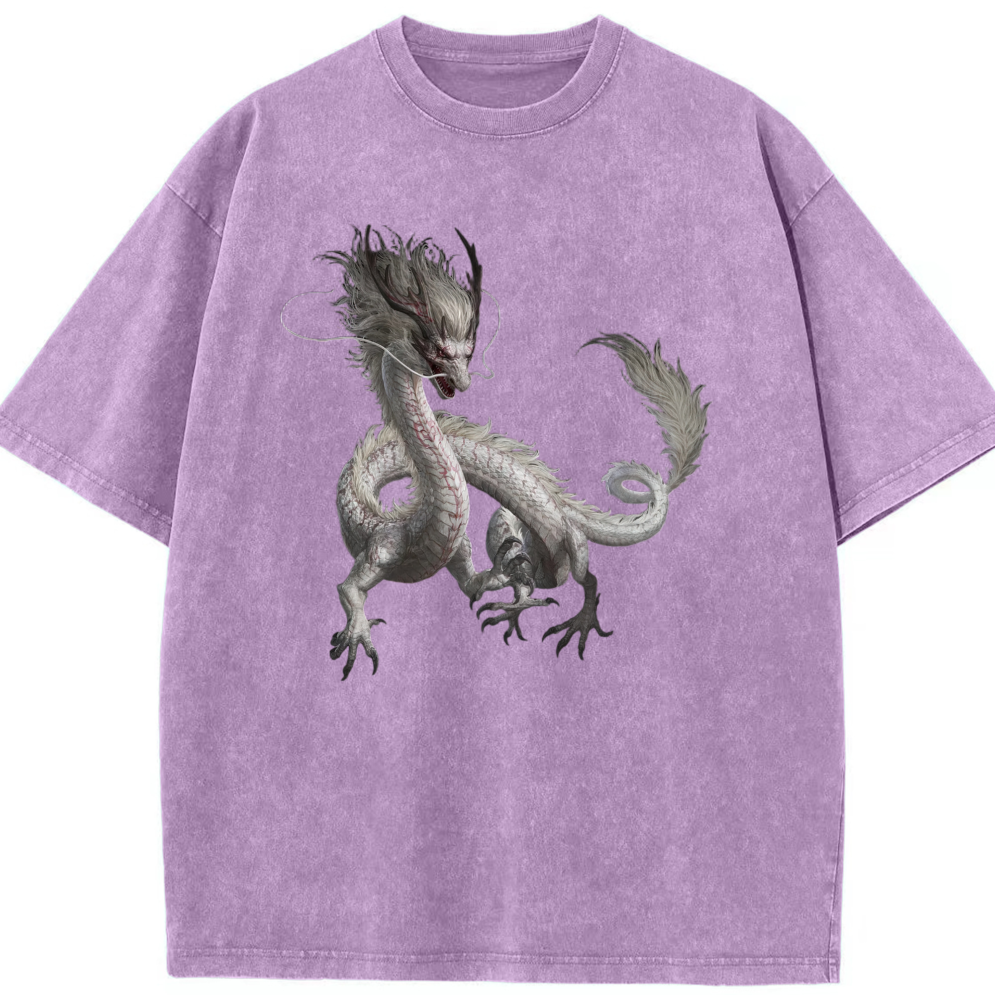 （画像用） Ne Zha 2 ナタ 魔童の大暴れ 綿100% ヴィンテージ風 半袖Tシャツ（フロントプリント）