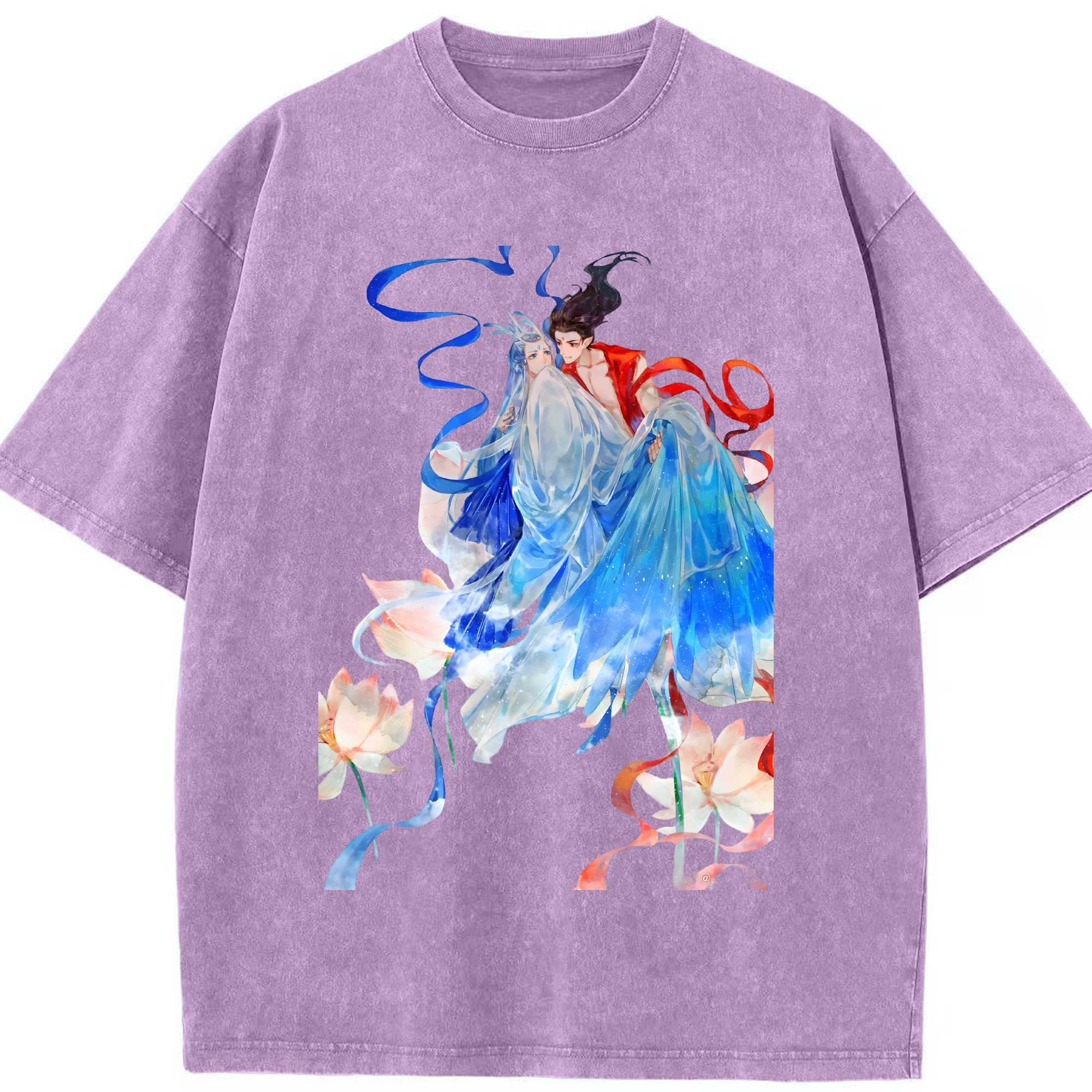 （画像用） Ne Zha 2 ナタ 魔童の大暴れ 綿100% ヴィンテージ風 半袖Tシャツ（フロントプリント）