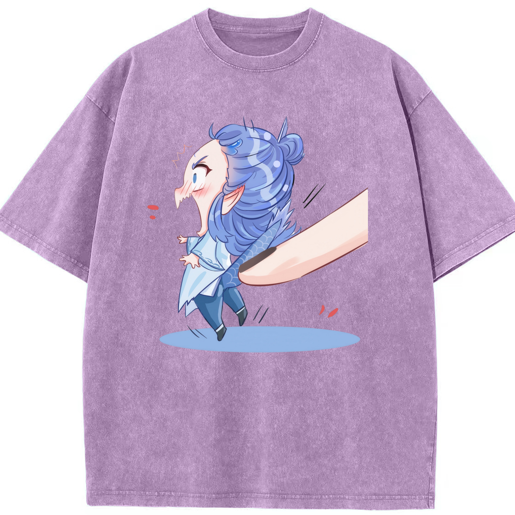（画像用） Ne Zha 2 ナタ 魔童の大暴れ 綿100% ヴィンテージ風 半袖Tシャツ（フロントプリント）