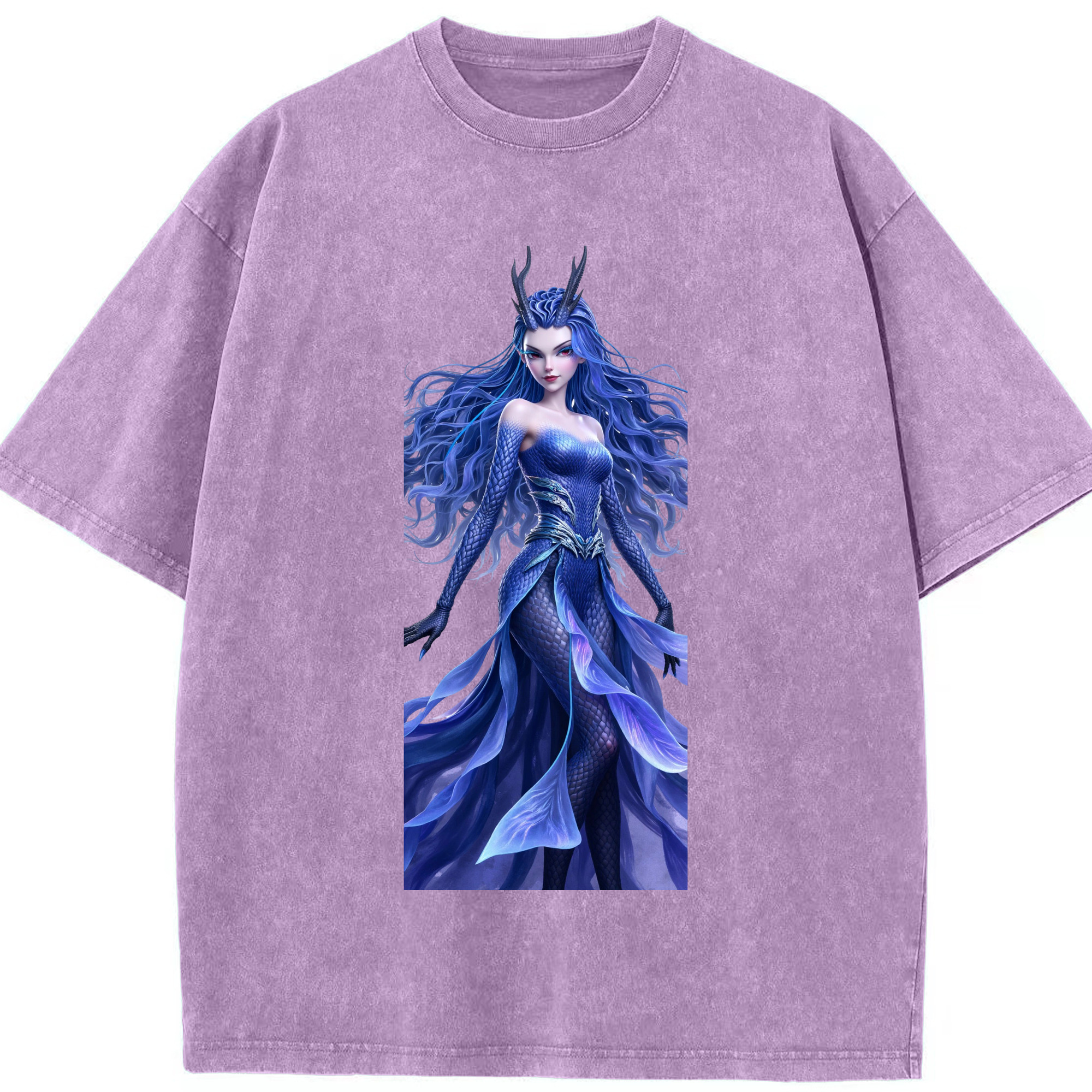 （画像用） Ne Zha 2 ナタ 魔童の大暴れ 綿100% ヴィンテージ風 半袖Tシャツ（フロントプリント）