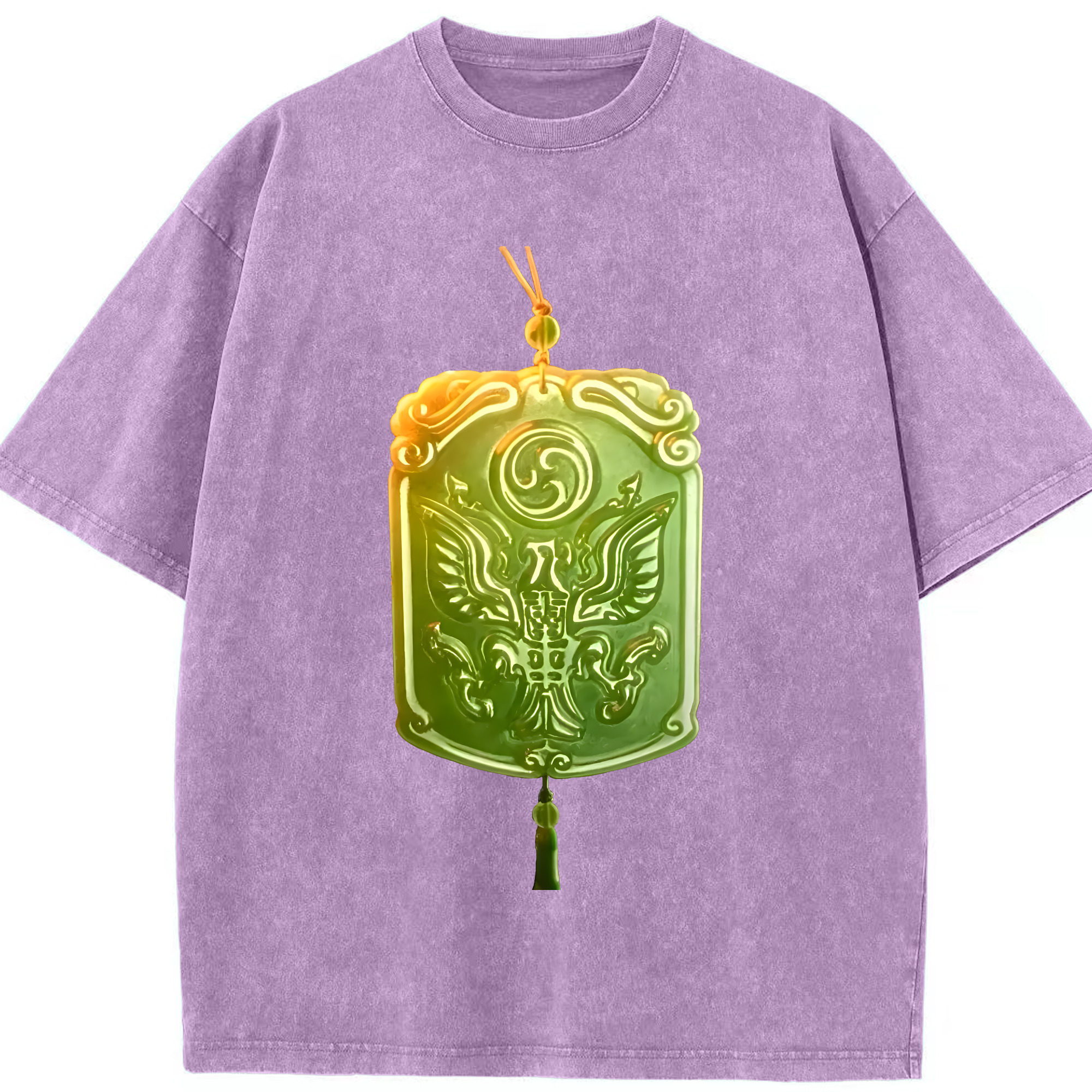 （画像用） Ne Zha 2 ナタ 魔童の大暴れ 綿100% ヴィンテージ風 半袖Tシャツ（フロントプリント）