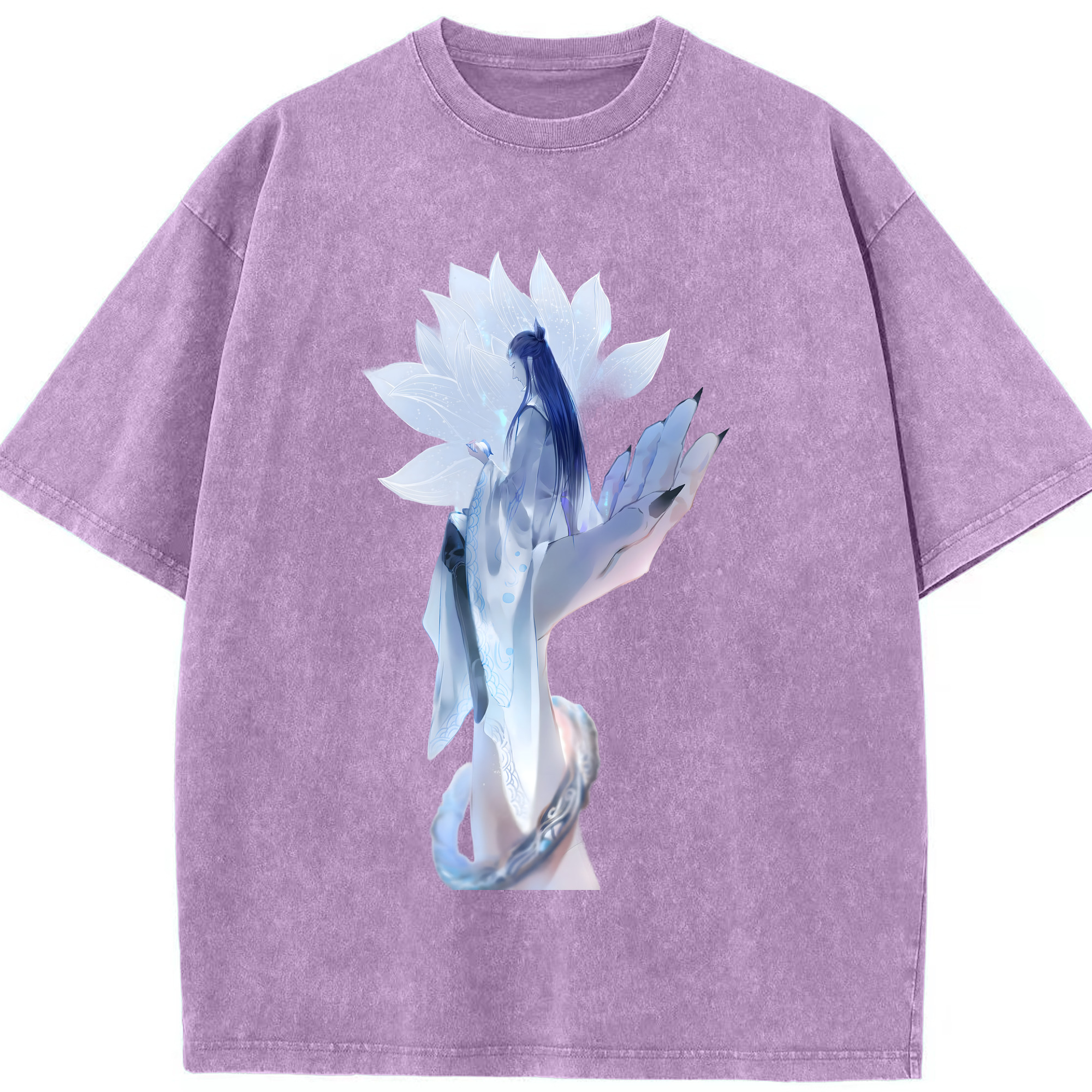 （画像用） Ne Zha 2 ナタ 魔童の大暴れ 綿100% ヴィンテージ風 半袖Tシャツ（フロントプリント）