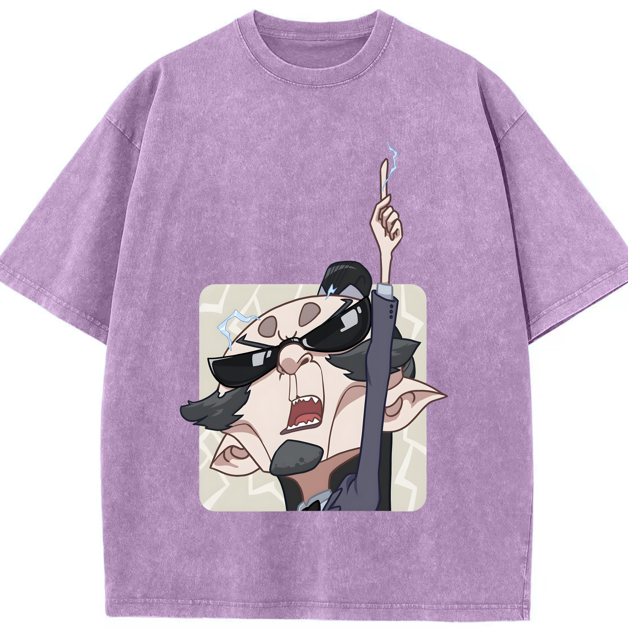 （画像用） Ne Zha 2 ナタ 魔童の大暴れ 綿100% ヴィンテージ風 半袖Tシャツ（フロントプリント）