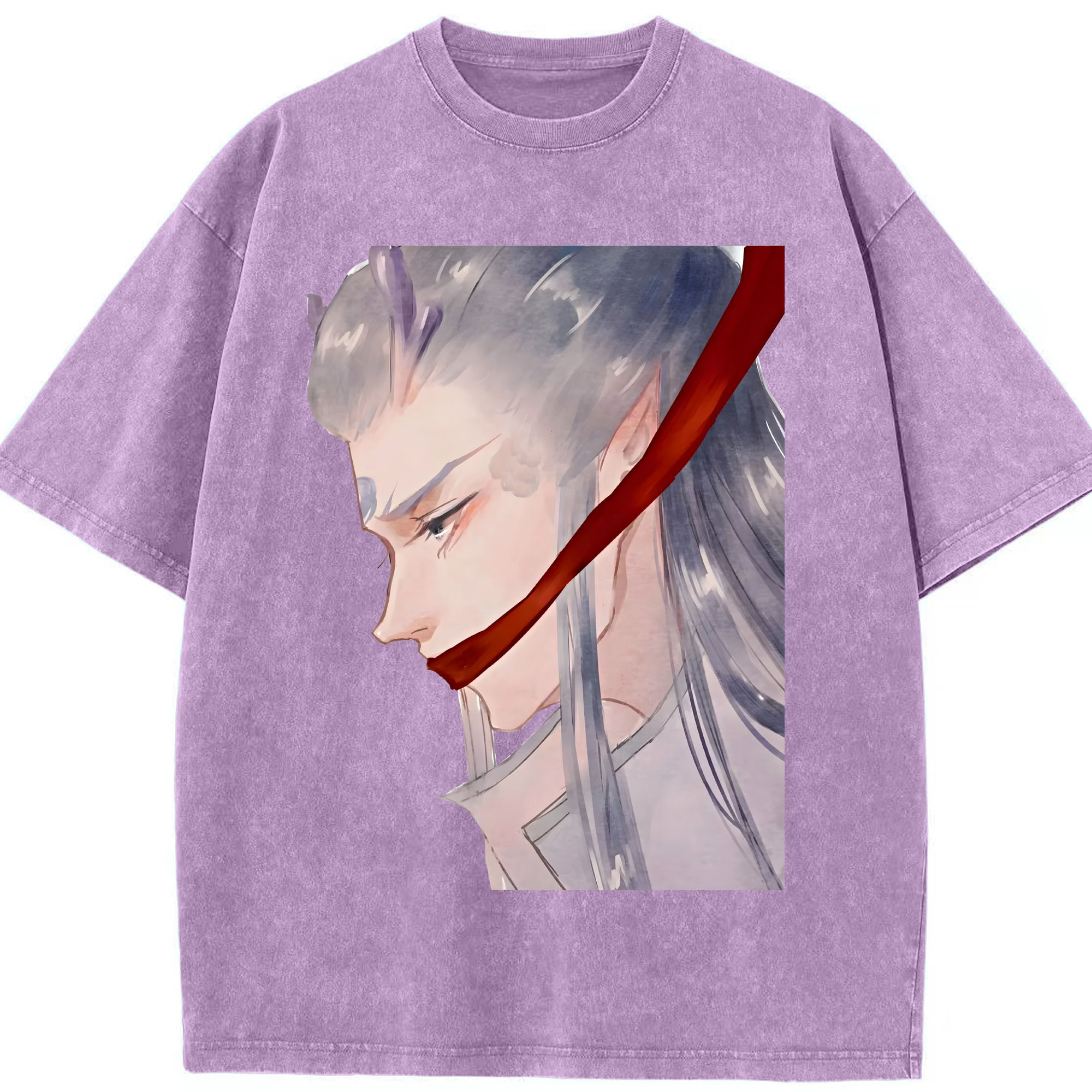 （画像用） Ne Zha 2 ナタ 魔童の大暴れ 綿100% ヴィンテージ風 半袖Tシャツ（フロントプリント）