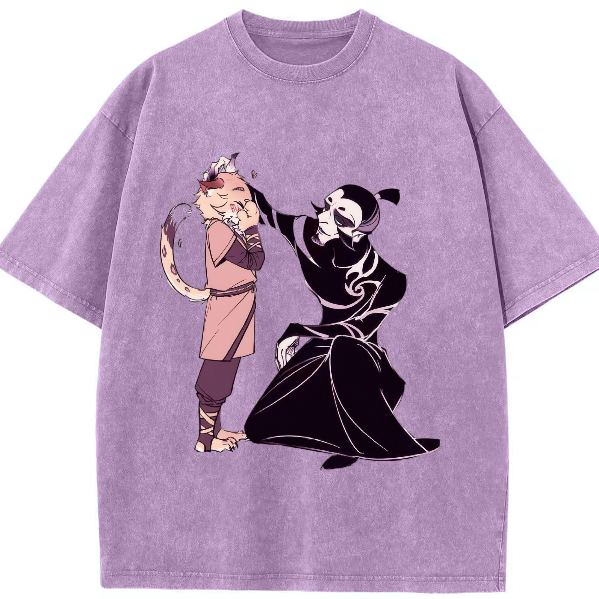（画像用） Ne Zha 2 ナタ 魔童の大暴れ 綿100% ヴィンテージ風 半袖Tシャツ（フロントプリント）