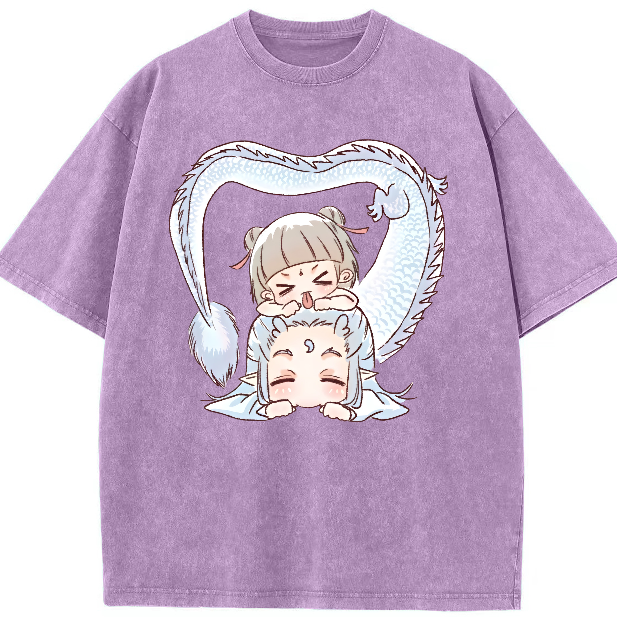 （画像用） Ne Zha 2 ナタ 魔童の大暴れ 綿100% ヴィンテージ風 半袖Tシャツ（フロントプリント）