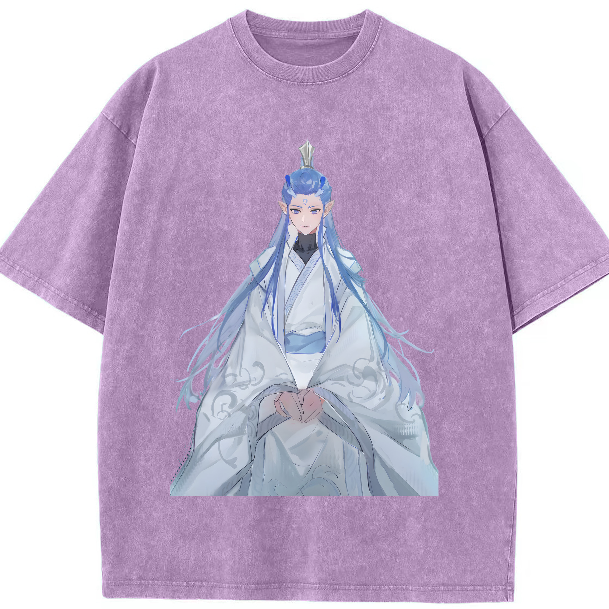 （画像用） Ne Zha 2 ナタ 魔童の大暴れ 綿100% ヴィンテージ風 半袖Tシャツ（フロントプリント）