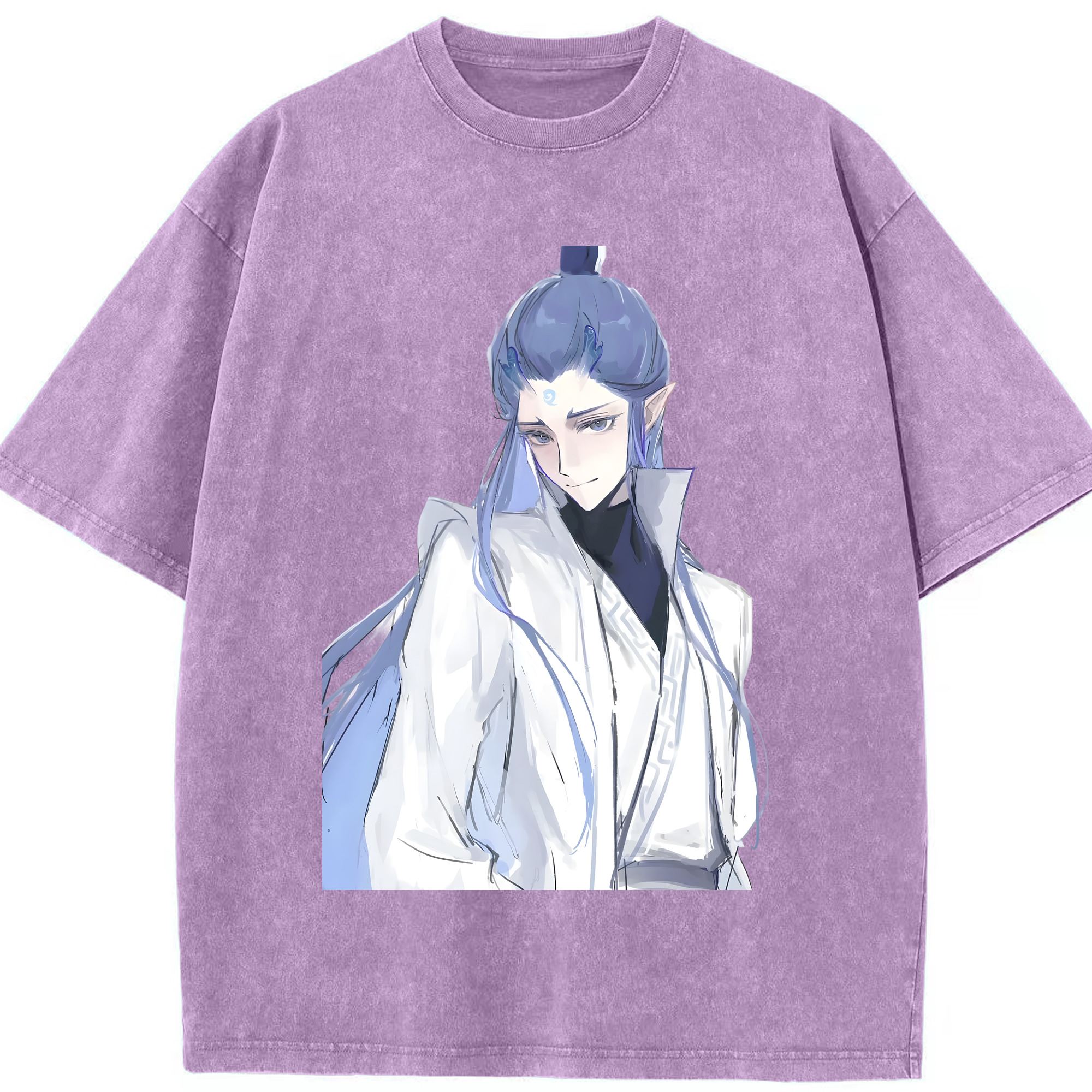 （画像用） Ne Zha 2 ナタ 魔童の大暴れ 綿100% ヴィンテージ風 半袖Tシャツ（フロントプリント）