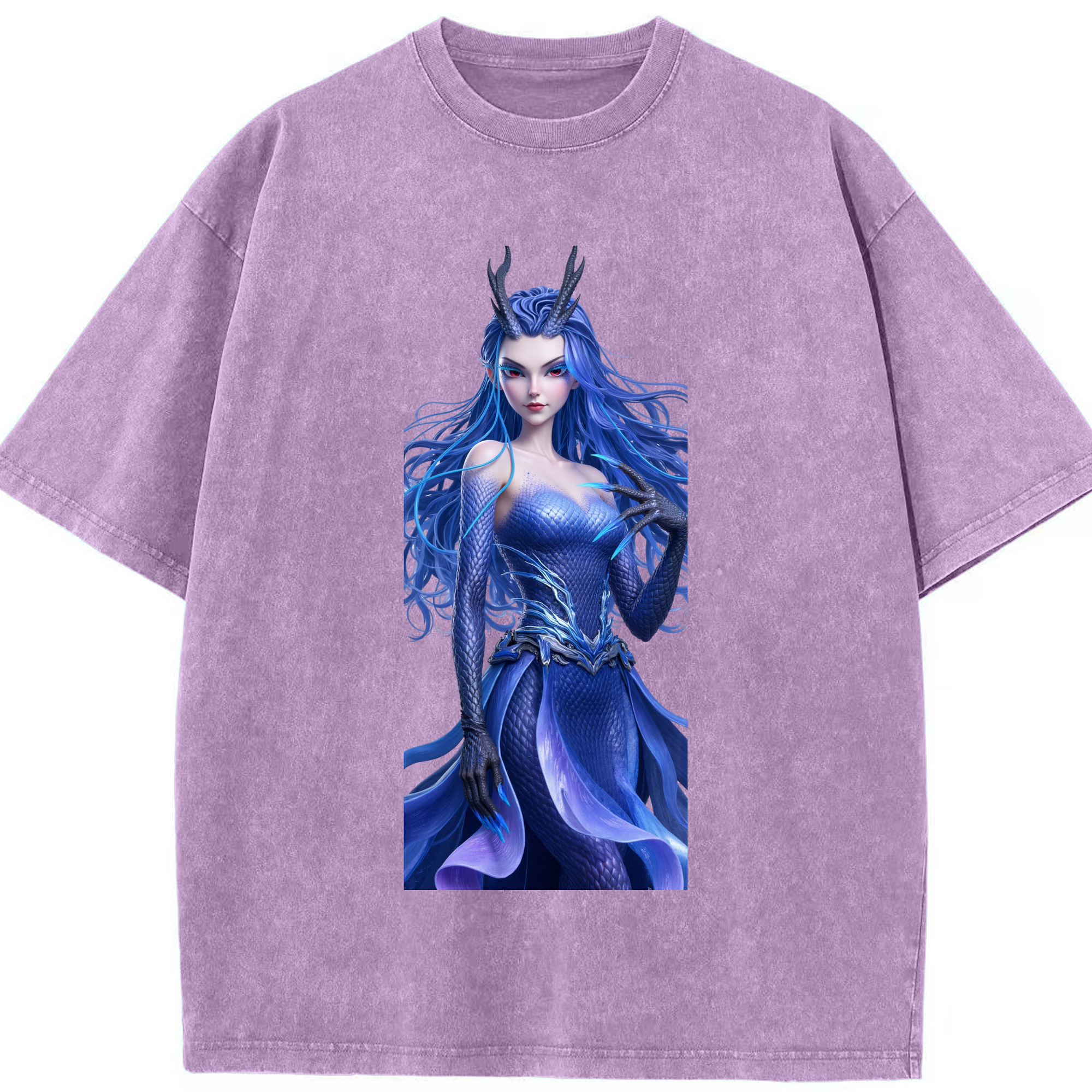 （画像用） Ne Zha 2 ナタ 魔童の大暴れ 綿100% ヴィンテージ風 半袖Tシャツ（フロントプリント）