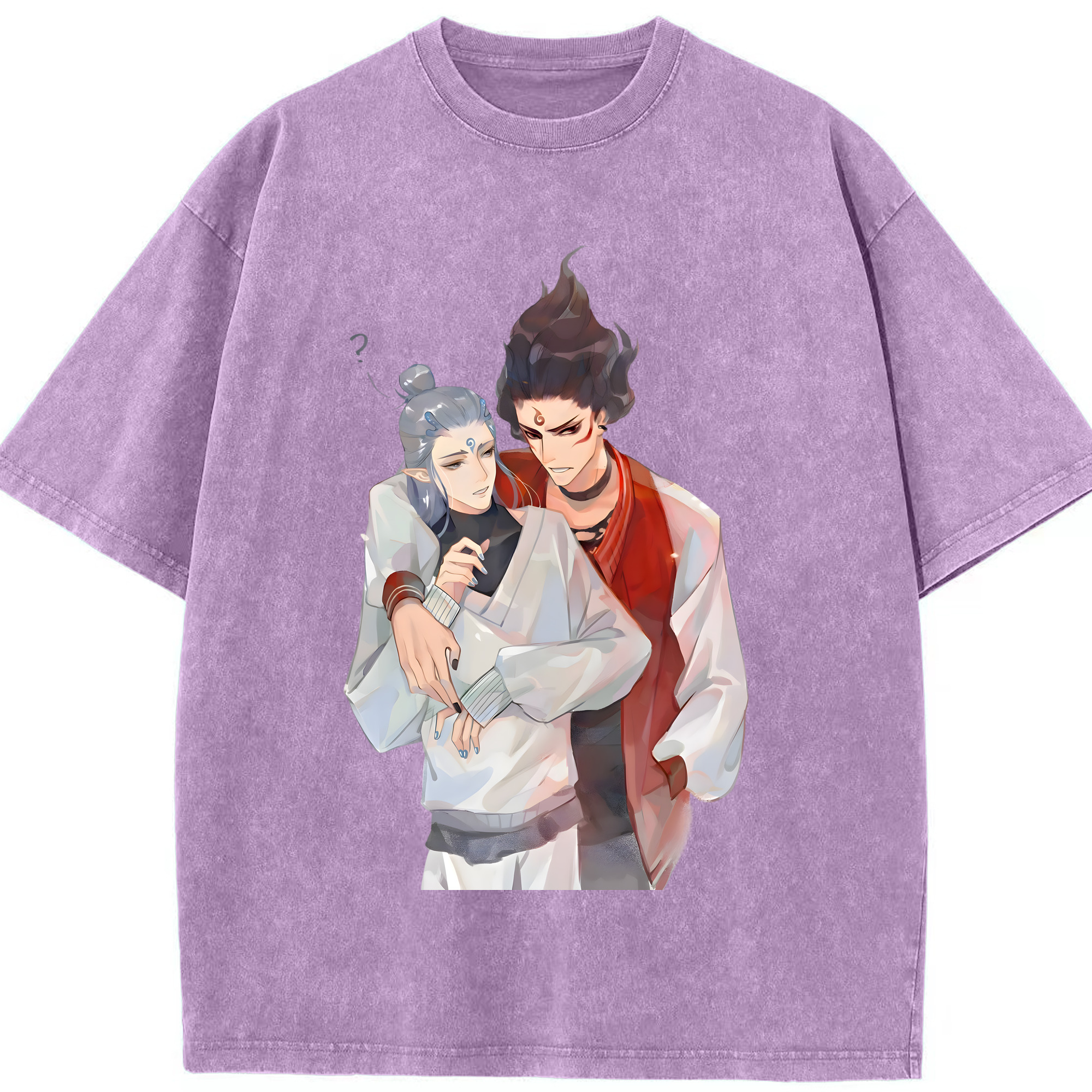 （画像用） Ne Zha 2 ナタ 魔童の大暴れ 綿100% ヴィンテージ風 半袖Tシャツ（フロントプリント）