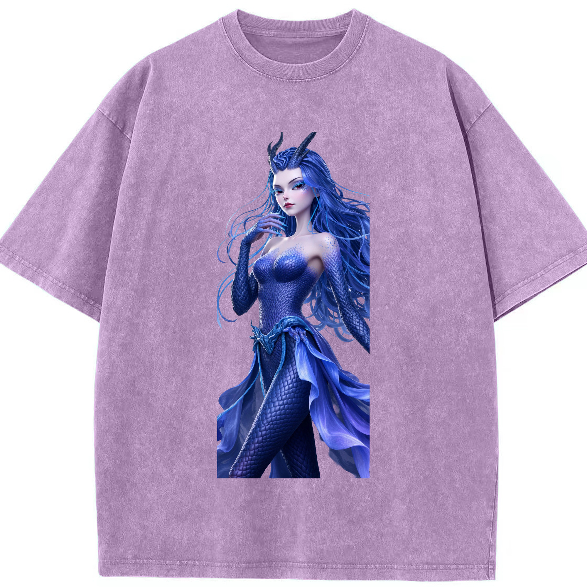 （画像用） Ne Zha 2 ナタ 魔童の大暴れ 綿100% ヴィンテージ風 半袖Tシャツ（フロントプリント）