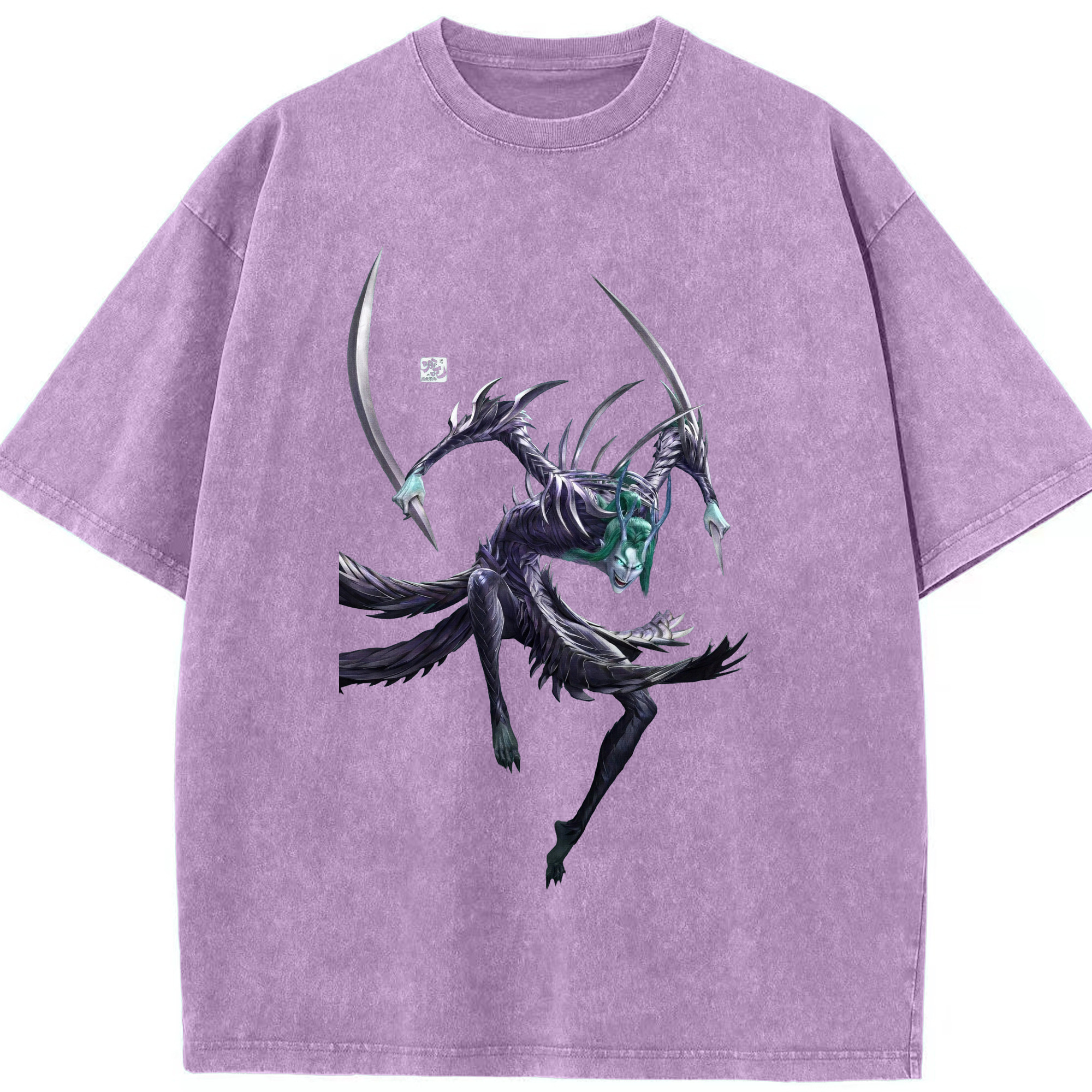 （画像用） Ne Zha 2 ナタ 魔童の大暴れ 綿100% ヴィンテージ風 半袖Tシャツ（フロントプリント）