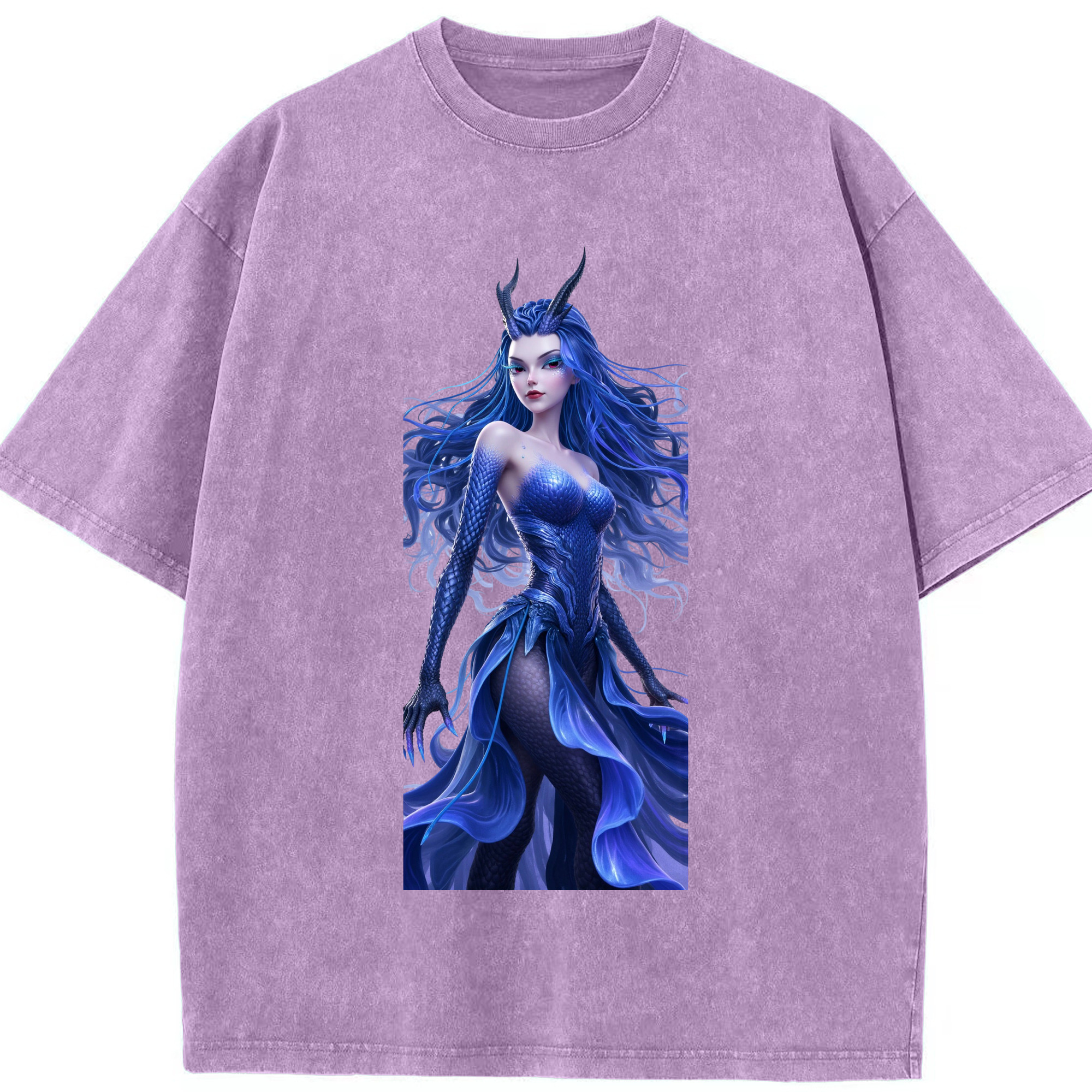 （画像用） Ne Zha 2 ナタ 魔童の大暴れ 綿100% ヴィンテージ風 半袖Tシャツ（フロントプリント）