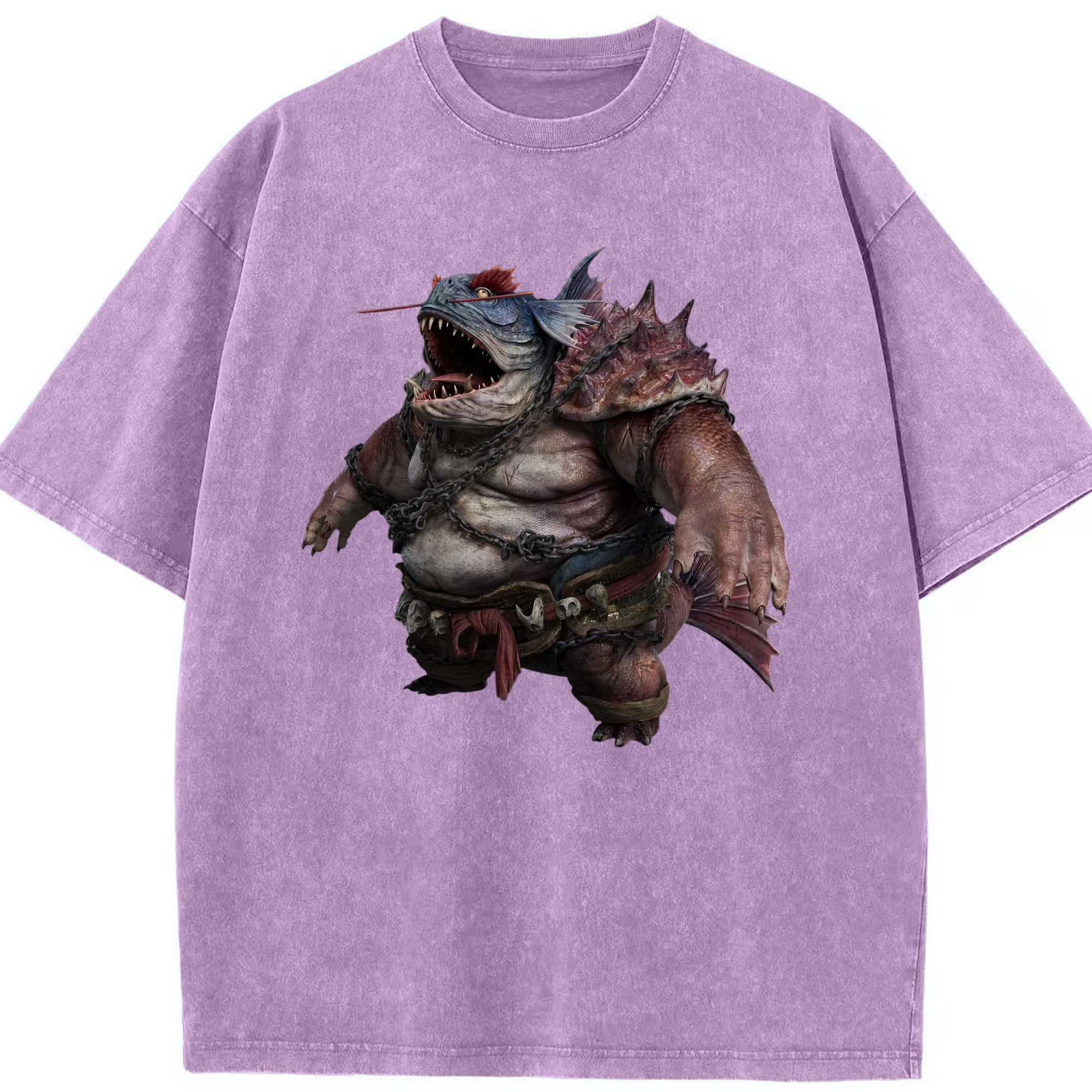 （画像用） Ne Zha 2 ナタ 魔童の大暴れ 綿100% ヴィンテージ風 半袖Tシャツ（フロントプリント）